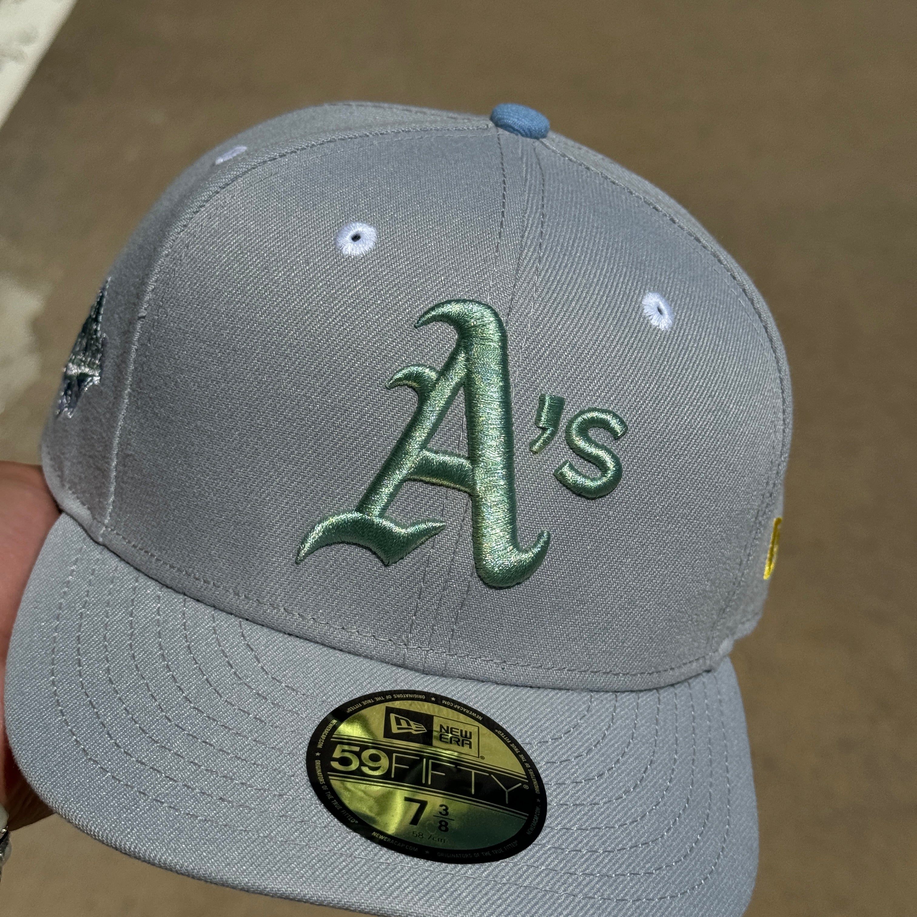 USED 3/8 Gray Oakland Athletics 1989 World Series 59FIFTY New Era Fitted Hat