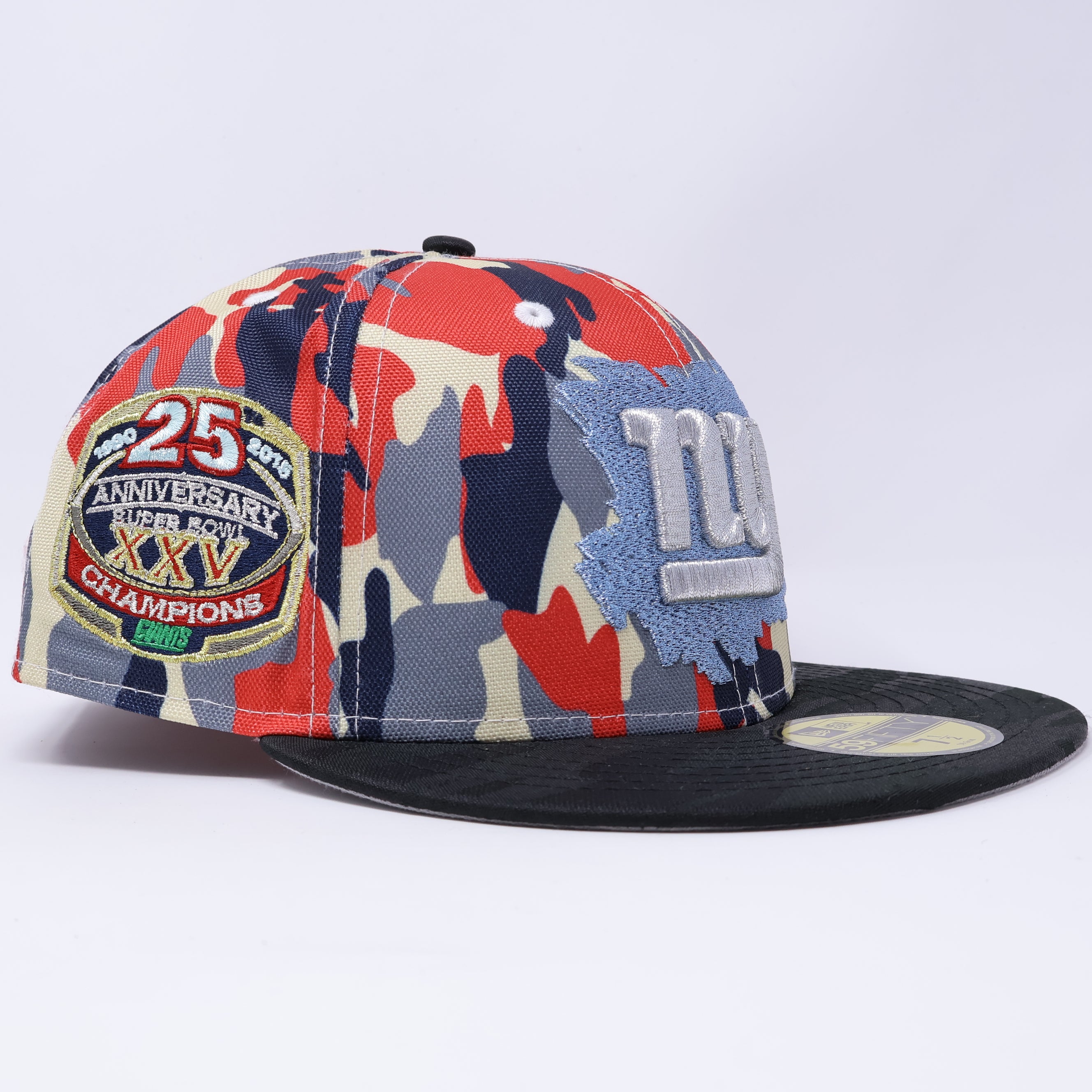 NWT 1/2 Multicolor Camo New York Giants NFL 59fifty New Era Fitted Hat Cap