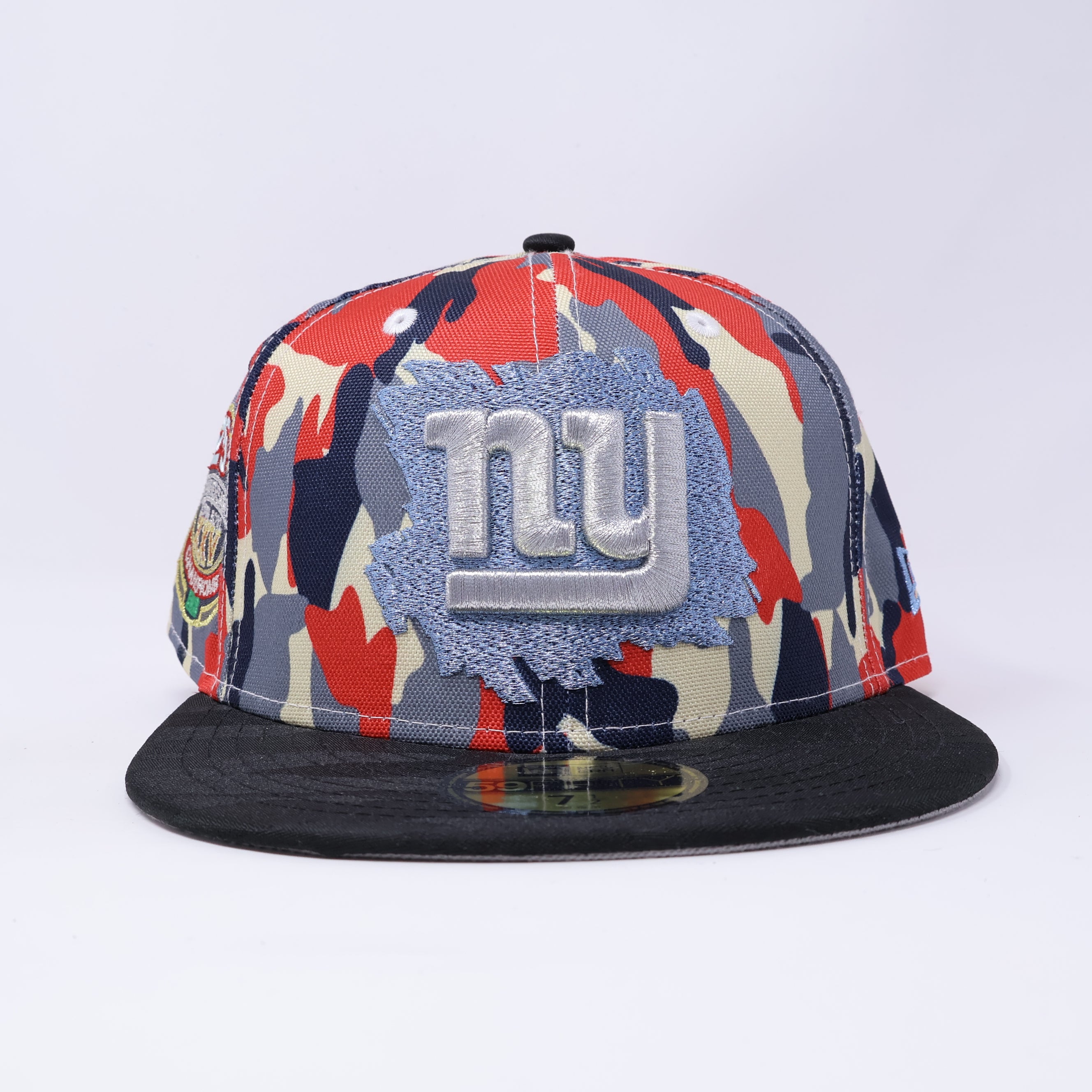 NWT 1/2 Multicolor Camo New York Giants NFL 59fifty New Era Fitted Hat Cap