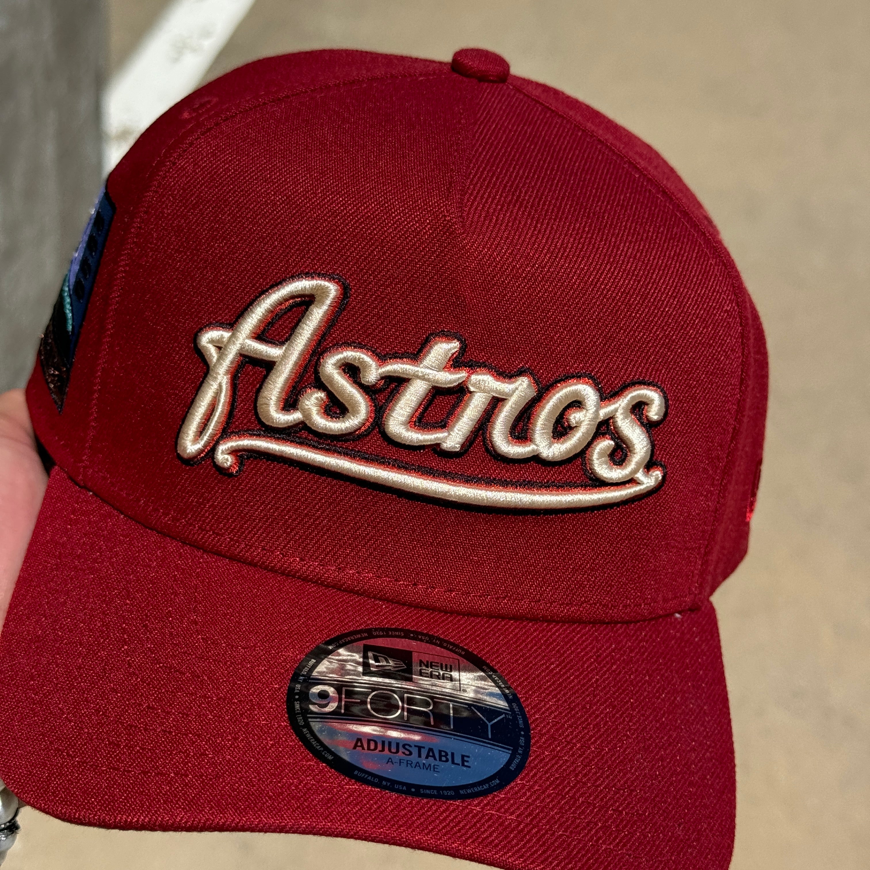 NEW Brick Red Houston Astros 2000 Inaugural Season New Era 9Forty Adjustable One Size A-Frame