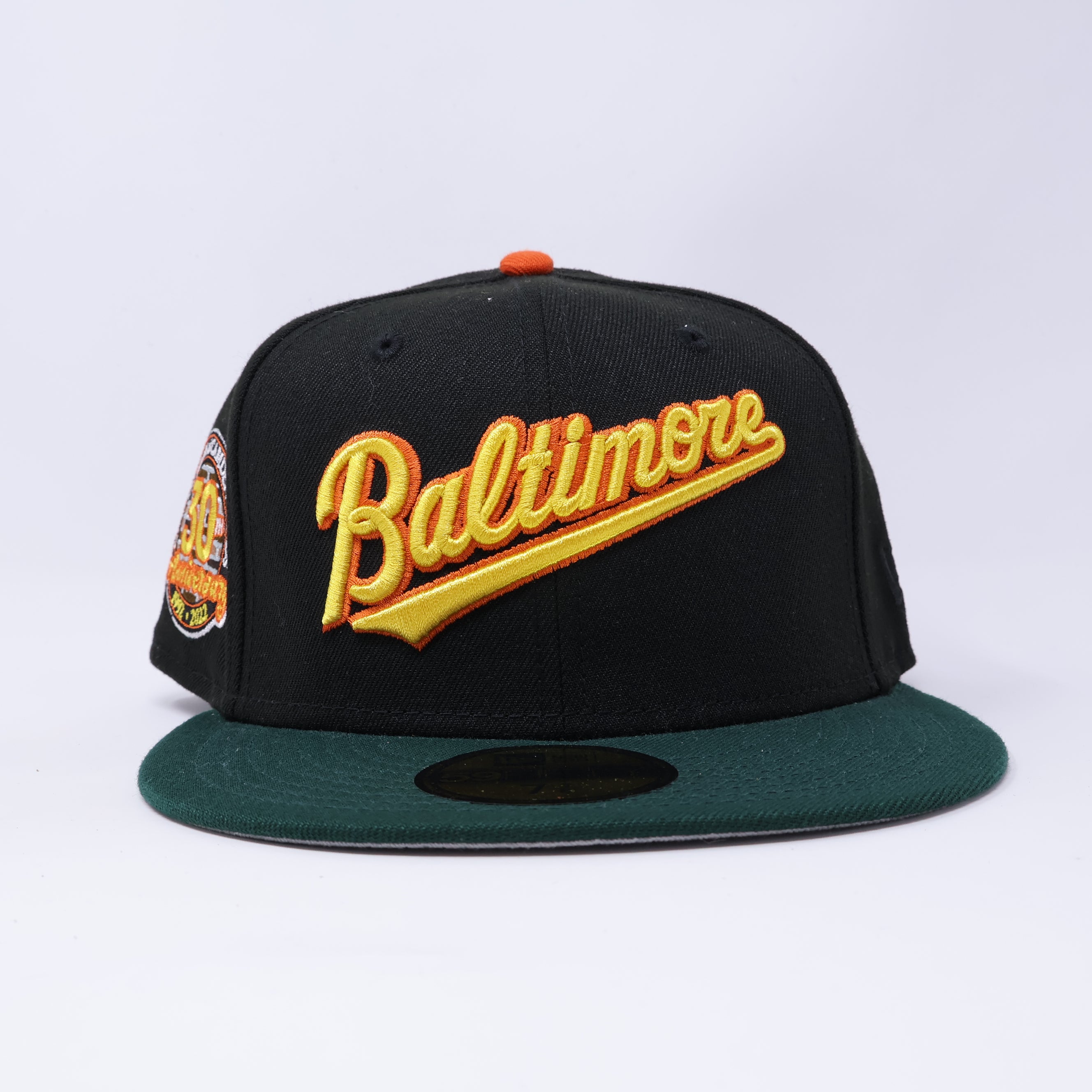 NWT 3/8 Black Baltimore Orioles 30th Anniversary 59fifty New Era Fitted Hat Cap