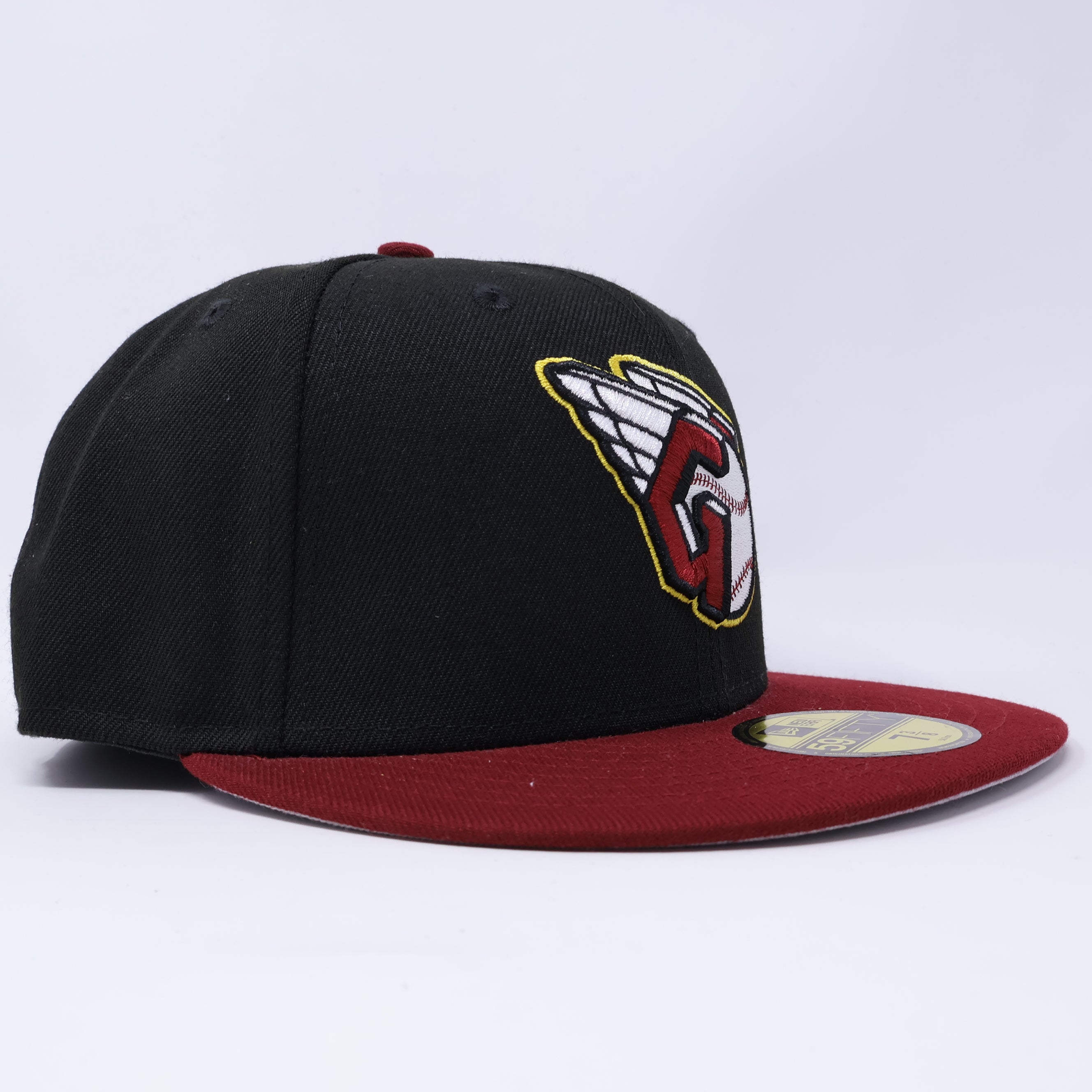 7 3/8 NEW Black Cleveland Guardians Indians MLB 59fifty New Era Fitted Hat Cap