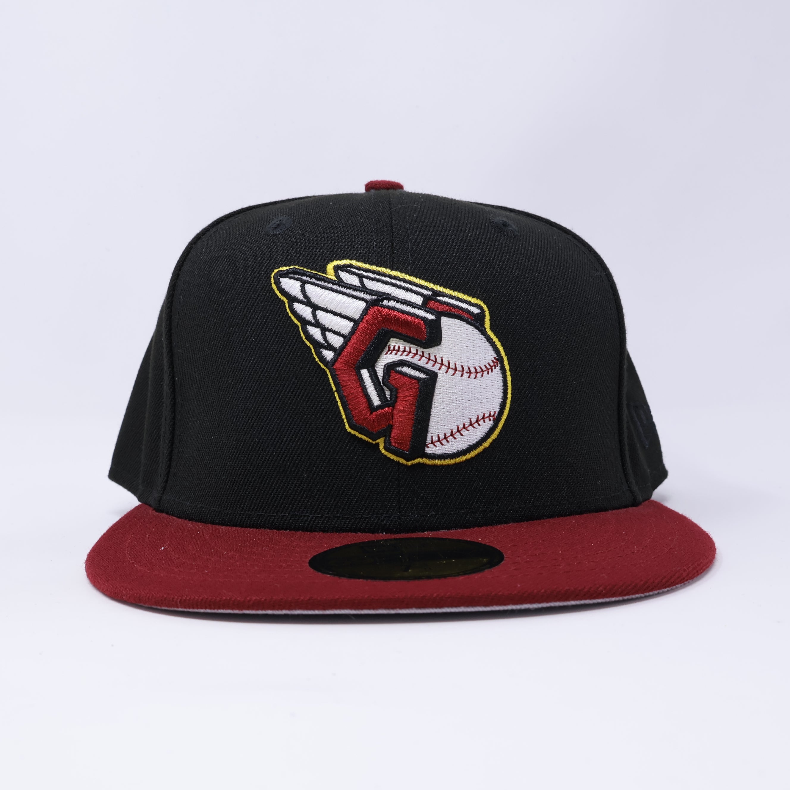 7 3/8 NEW Black Cleveland Guardians Indians MLB 59fifty New Era Fitted Hat Cap