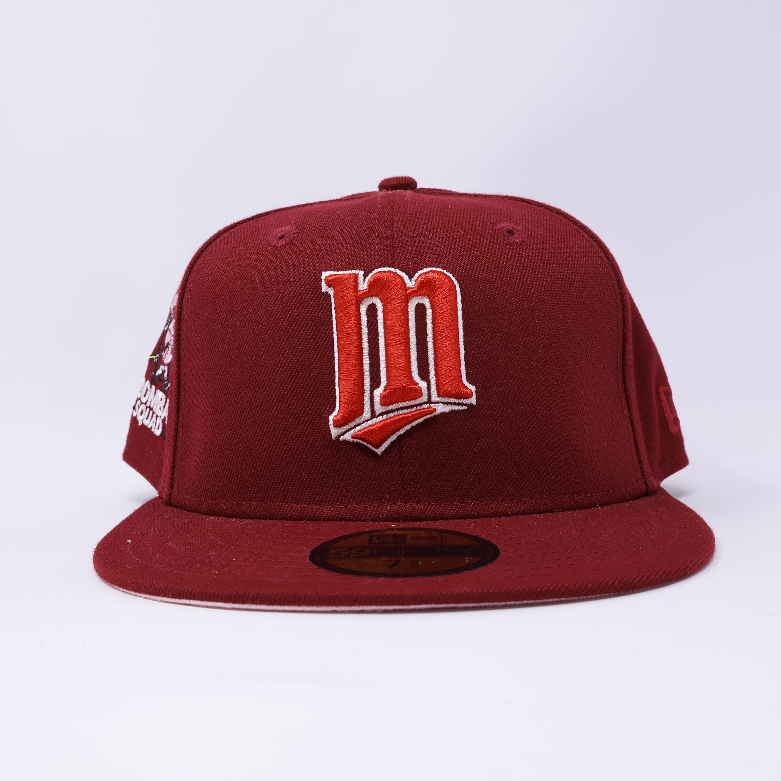 NEW 3/8 Maroon Minnesota Twins Bomba Squad 59fifty New Era Fitted Hat Cap