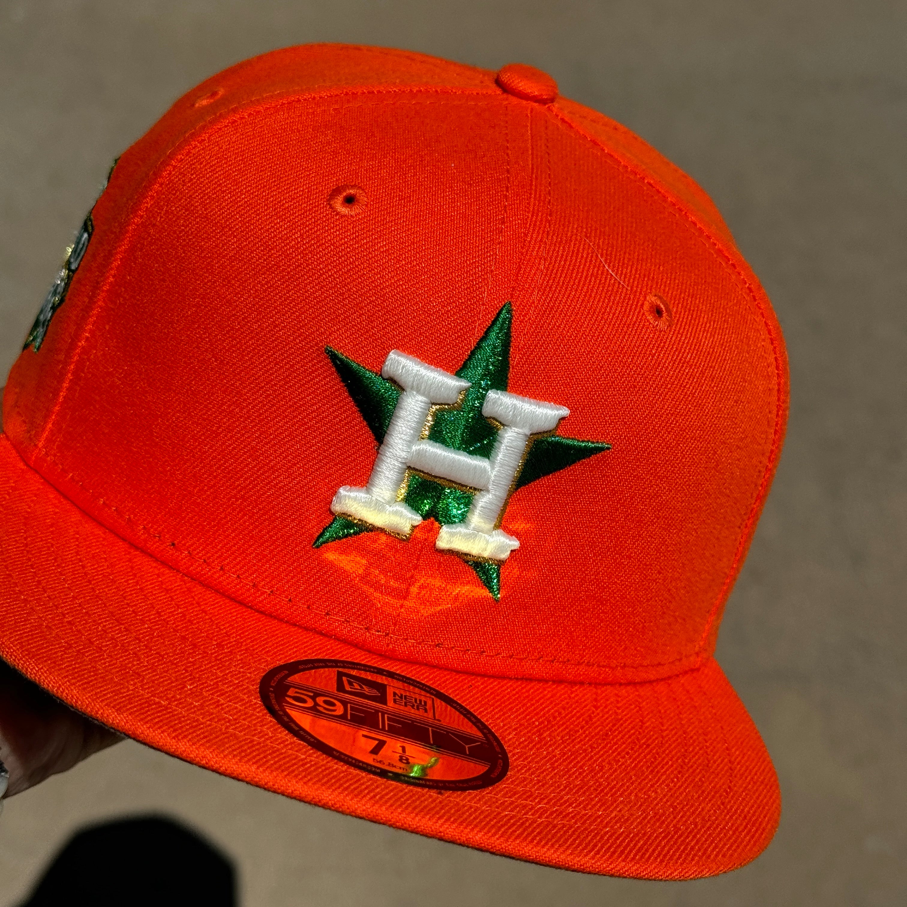 NEW 7 1/8 Orange Houston Astros 2022 World Series Santi 59FIFTY New Era Fitted Hat