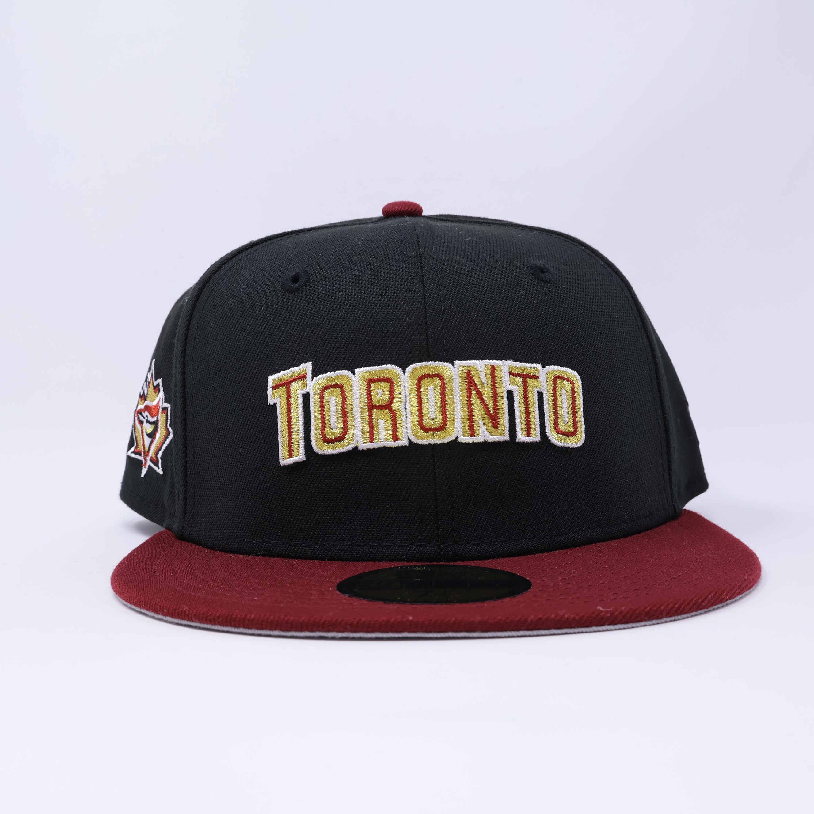 NWT 1/4 Black Toronto Blue Jays Bird Leaf 59fifty New Era Fitted Hat Cap
