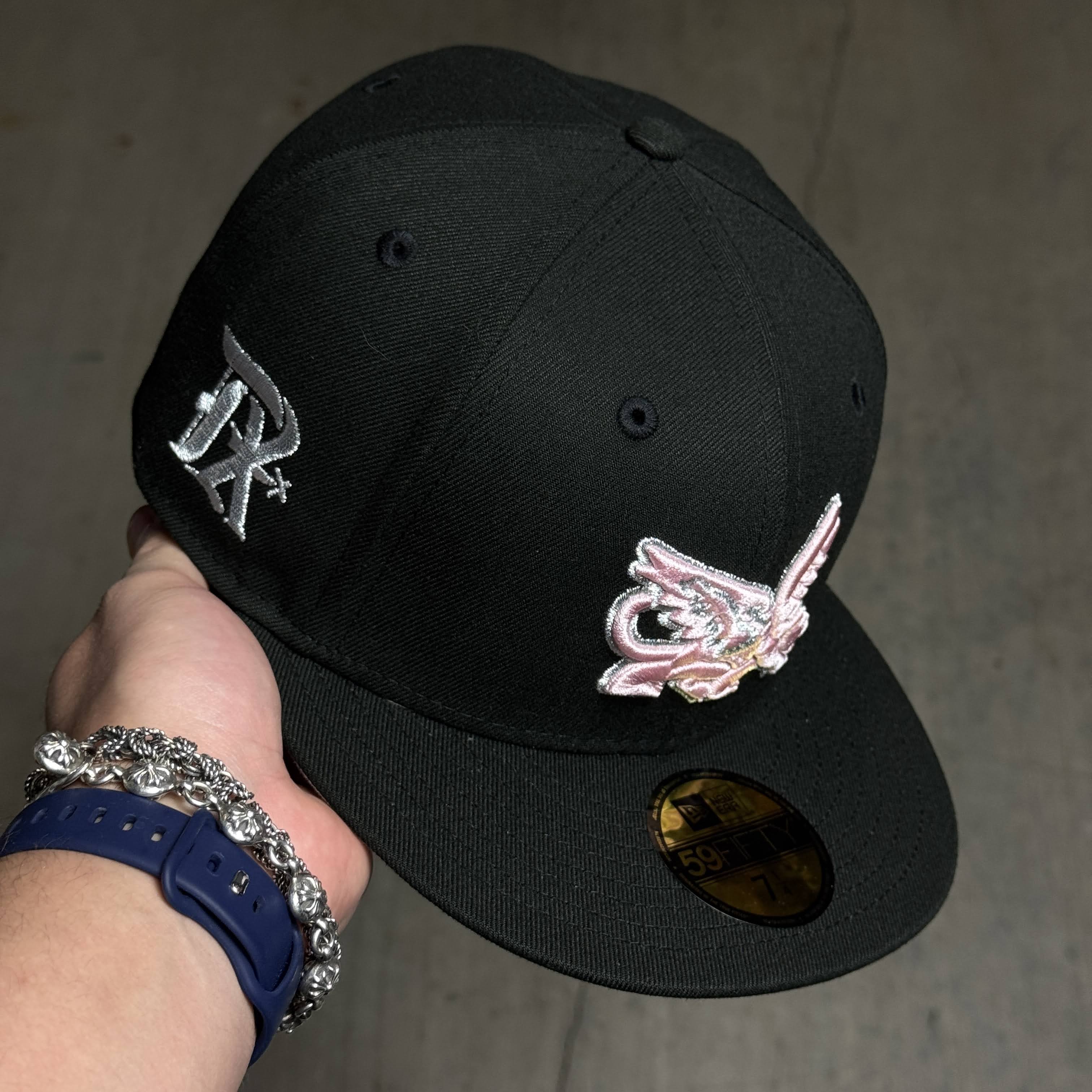 NWT 1/4 Black Dallas Texas Rangers Peagle City Connect 59fifty New Era Fitted Hat Cap