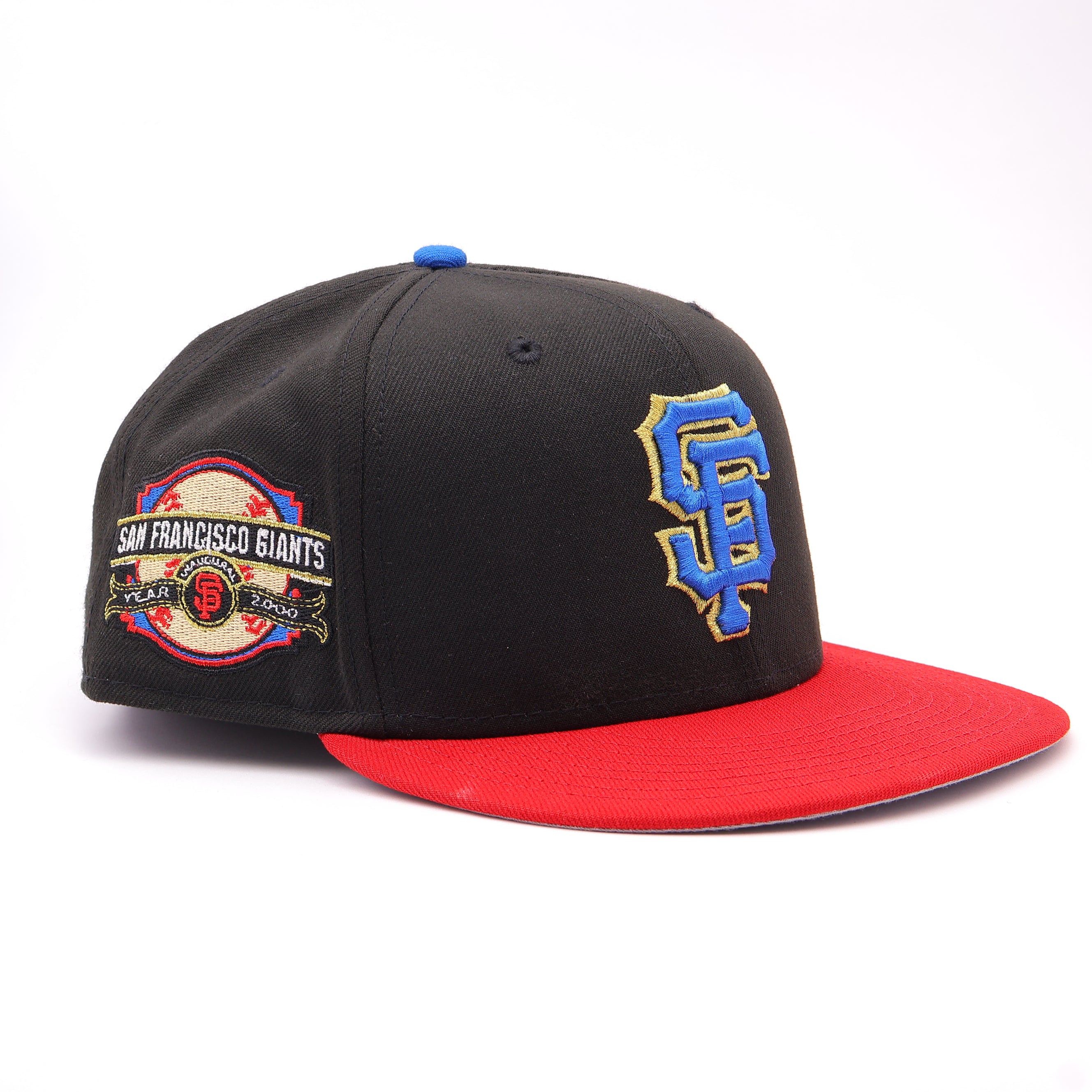USED 8 Black San Francisco Giants Year 2000 59fifty New Era Fitted Hat Cap