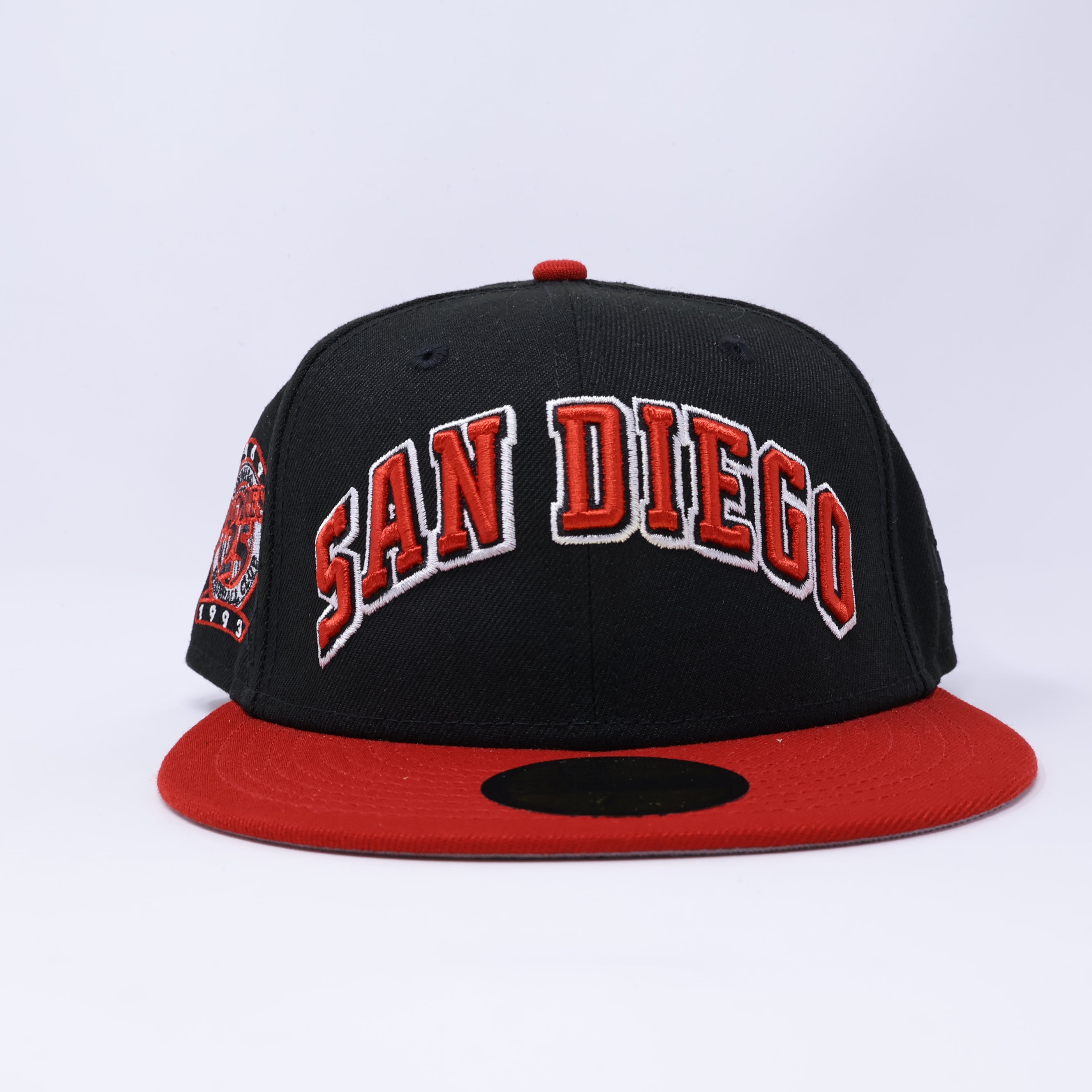 NWT 1/4 Black San Diego Padres 25th Anniversary 59fifty New Era Fitted Hat Cap
