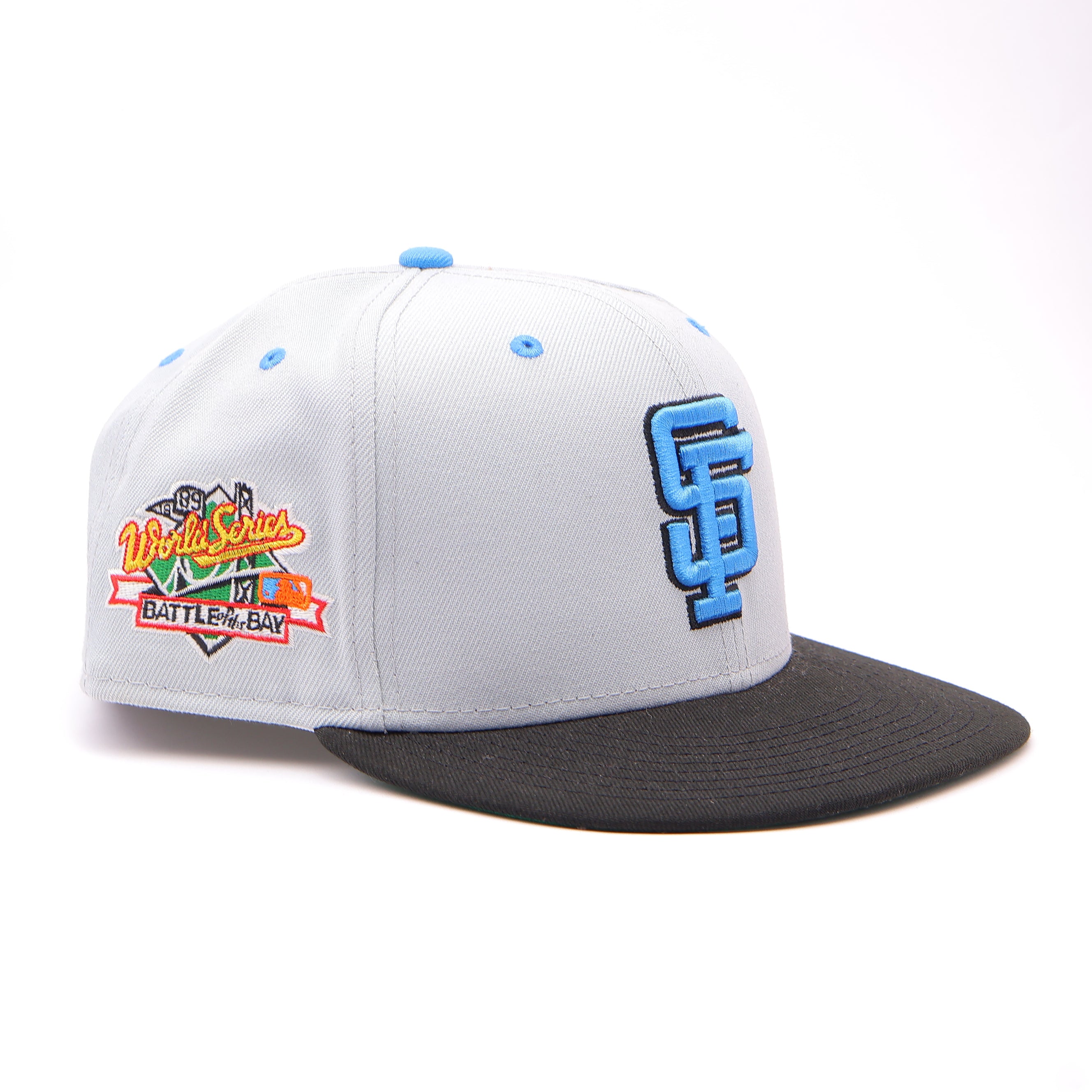 USED 8 Gray San Francisco Giants 1989 World Series 59fifty New Era Fitted Hat Cap