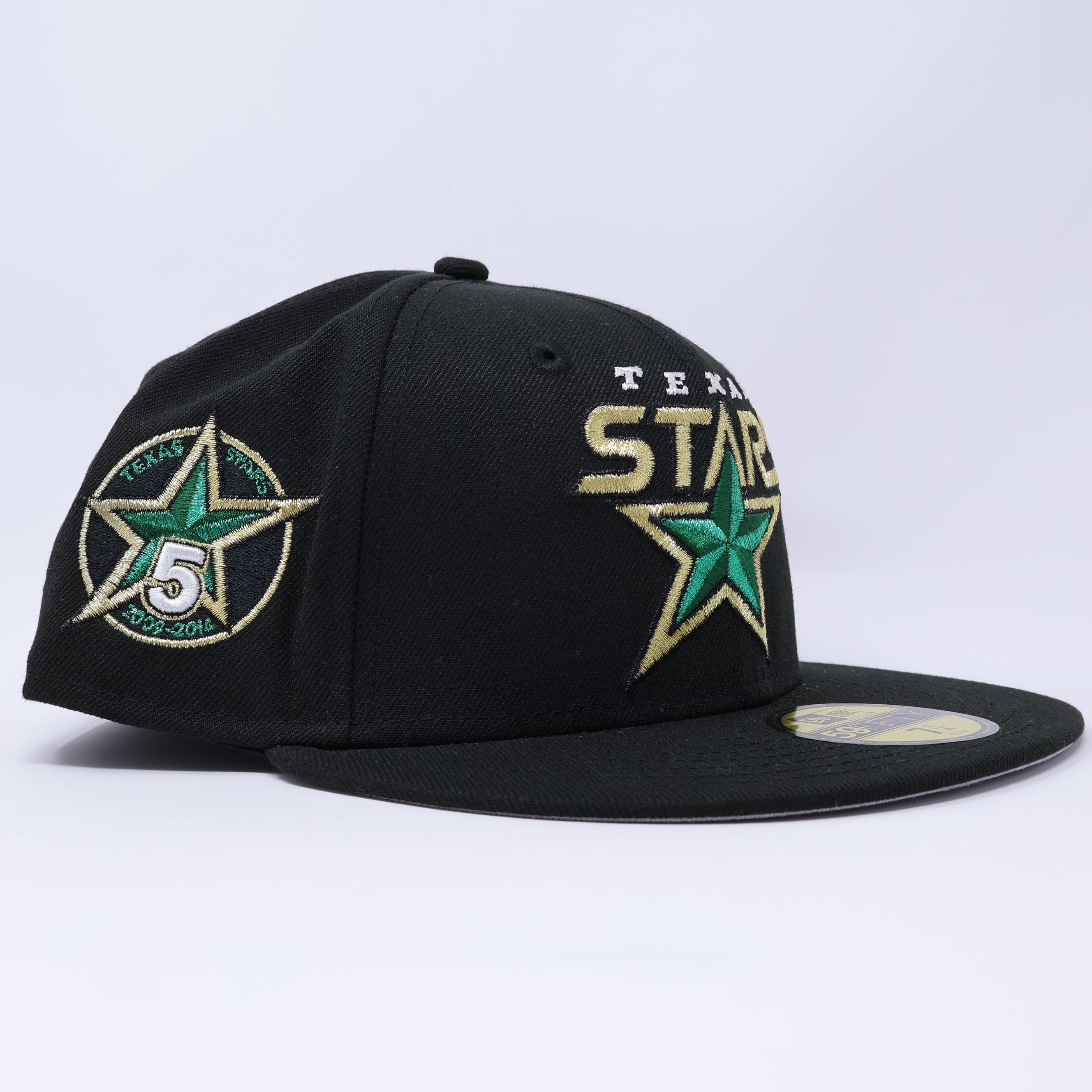 NWT 1/4 Black Dallas Texas Stars AHL NHL 59fifty New Era Fitted Hat Cap
