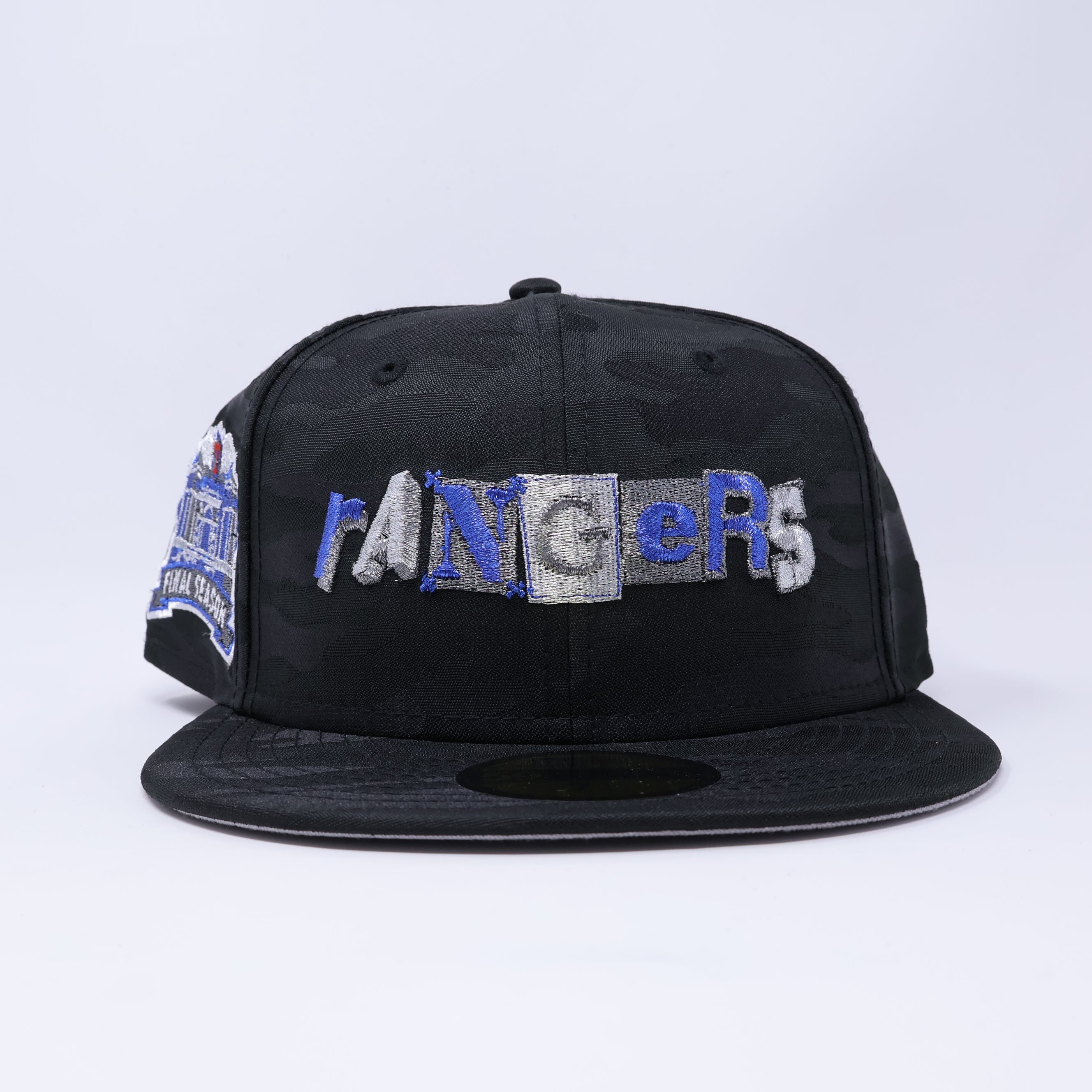 NWT 1/4 Black Camo Dallas Texas Rangers Final Season 59fifty New Era Fitted Hat Cap