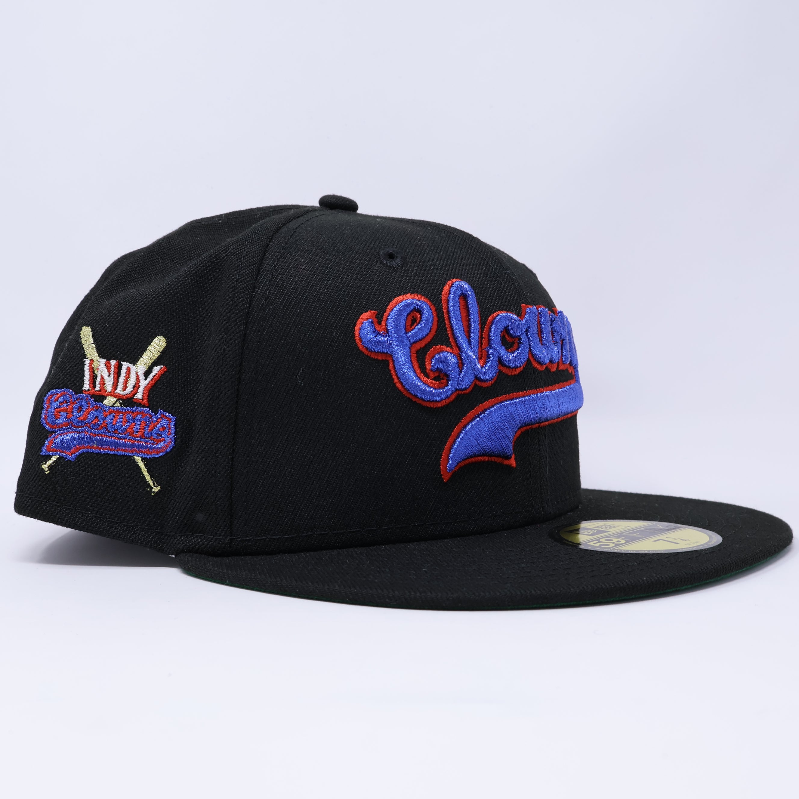 NWT 1/4 Black Indianapolis Clowns Negro League 59fifty New Era Fitted Hat Cap