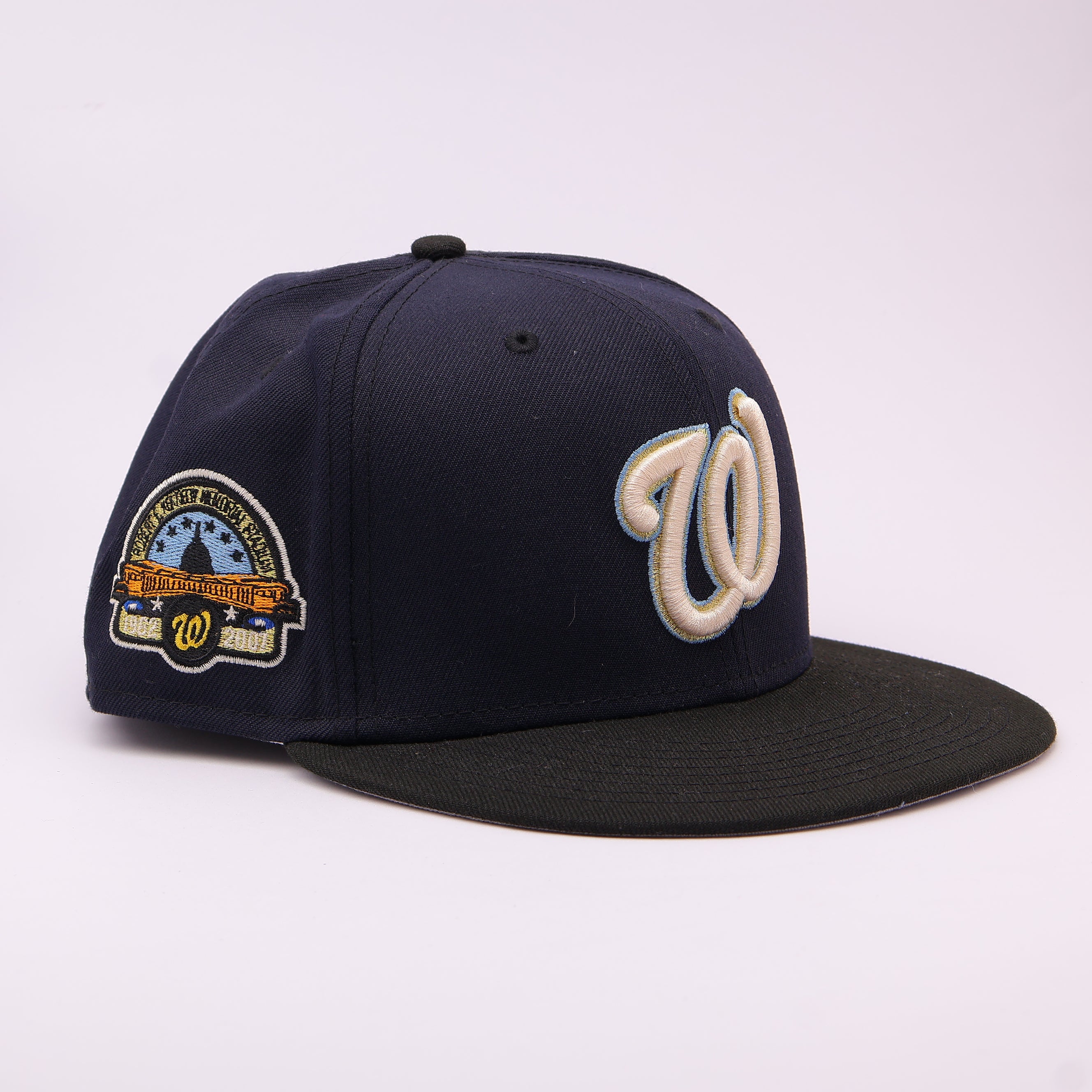 USED 8 Navy Washington Nationals Kennedy Memorial 59fifty New Era Fitted Hat Cap