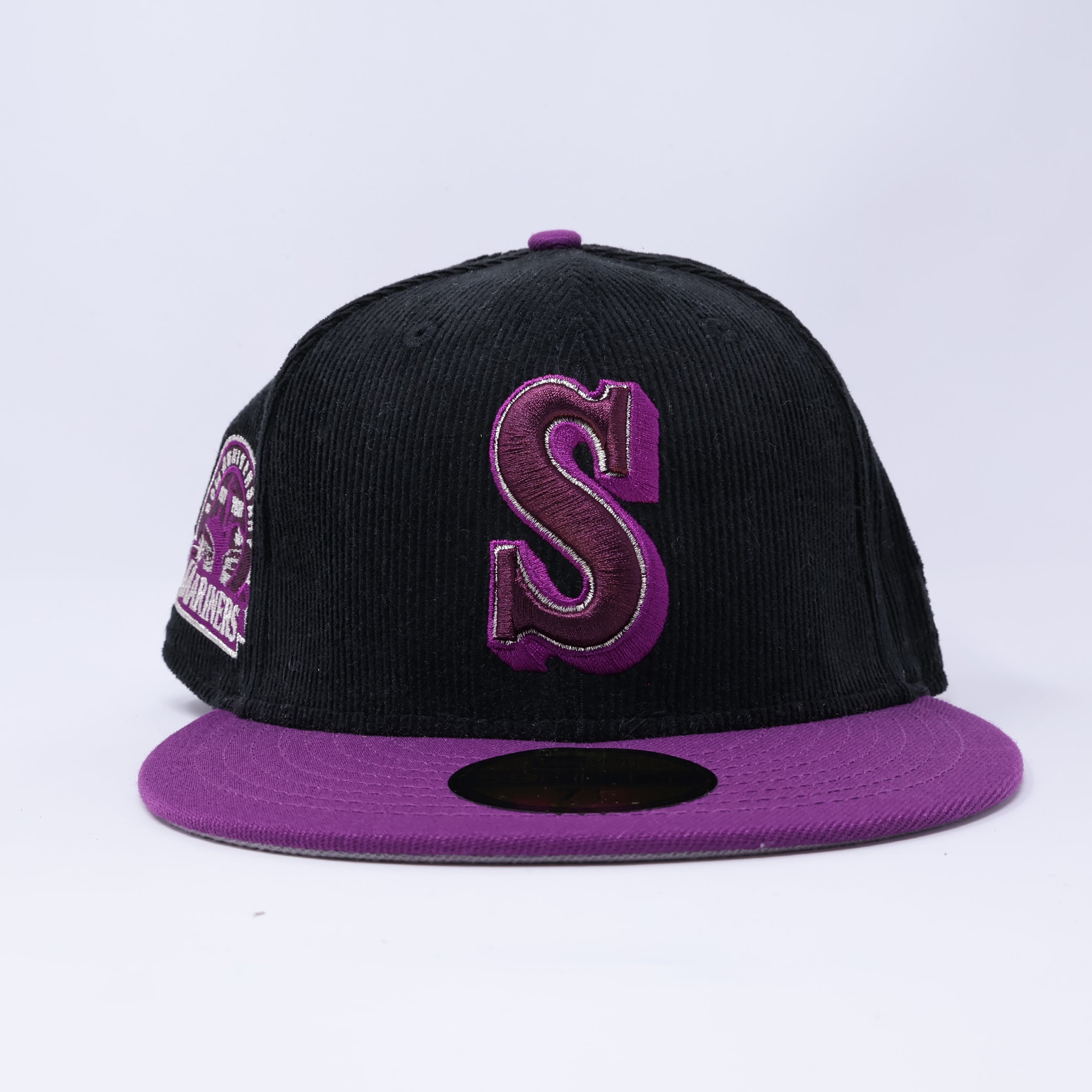 NWT 1/4 Black Corduroy Seattle Mariners 30th Anniversary 59fifty New Era Fitted Hat Cap