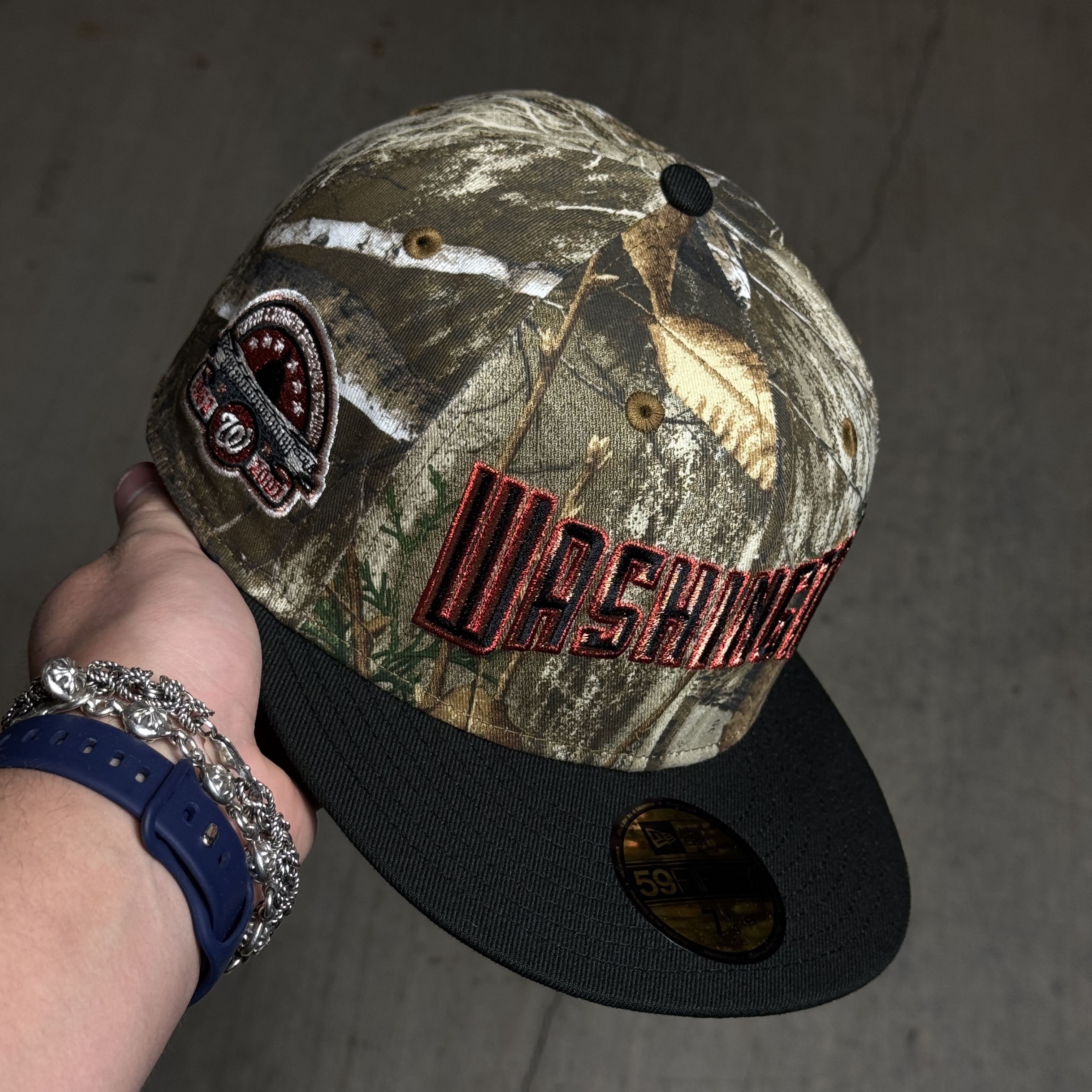 NWT 1/4 Realtree Washington Nationals Kennedy Memorial 59fifty New Era Fitted Hat Cap