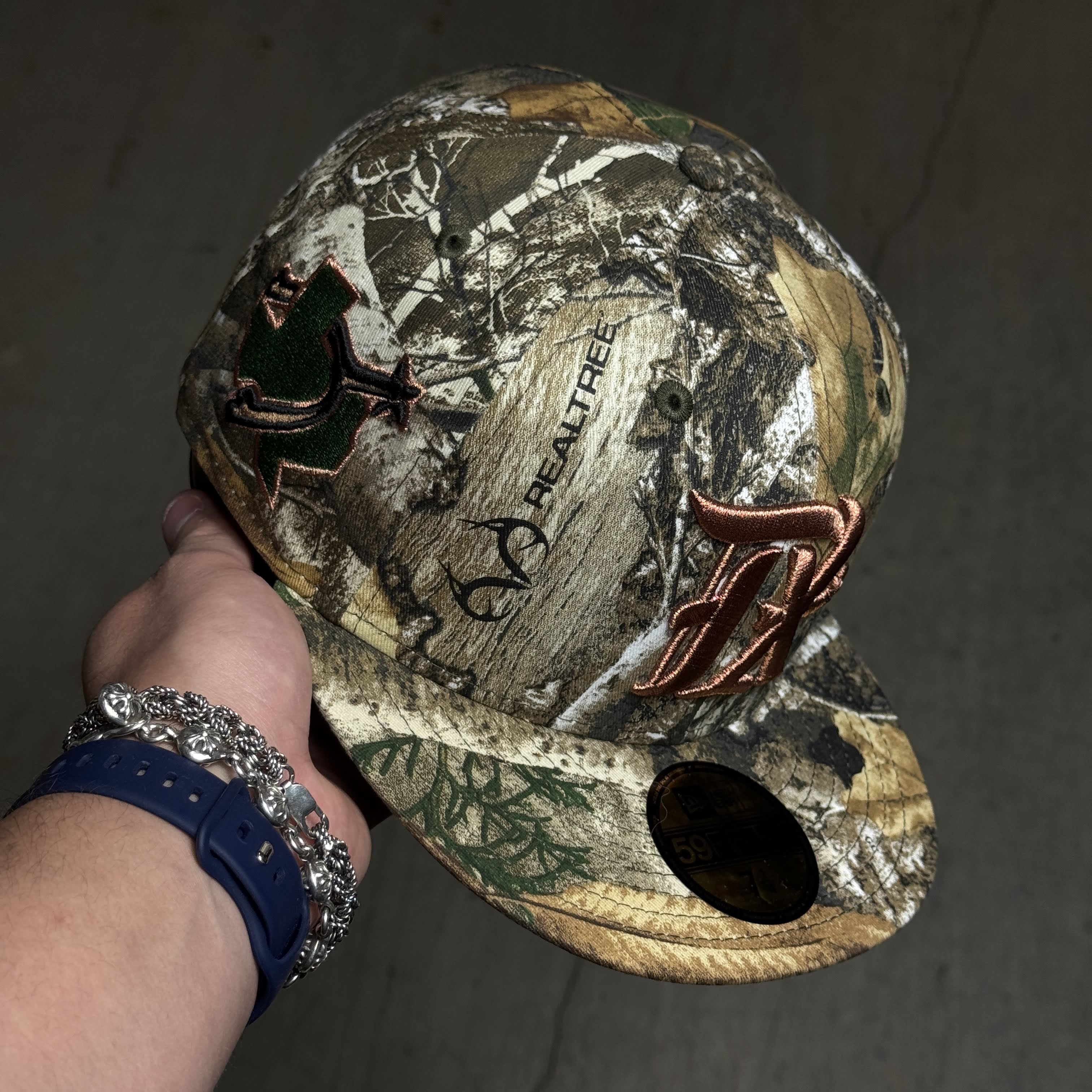 NWT 1/4 Realtree Dallas Texas Rangers City Connect 59fifty New Era Fitted Hat Cap