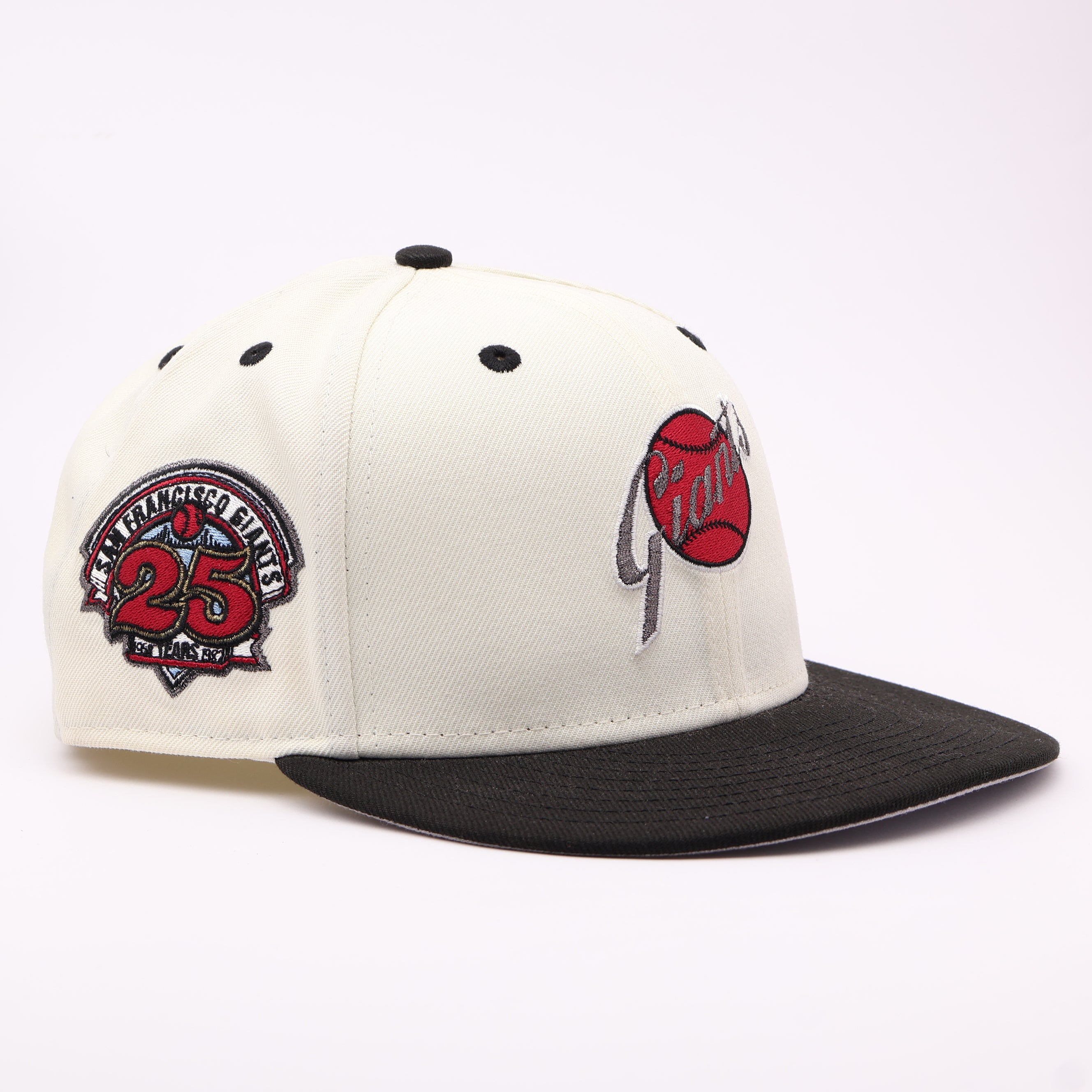 USED 8 Chrome San Francisco Giants 25th Anniversary 59fifty New Era Fitted Hat Cap