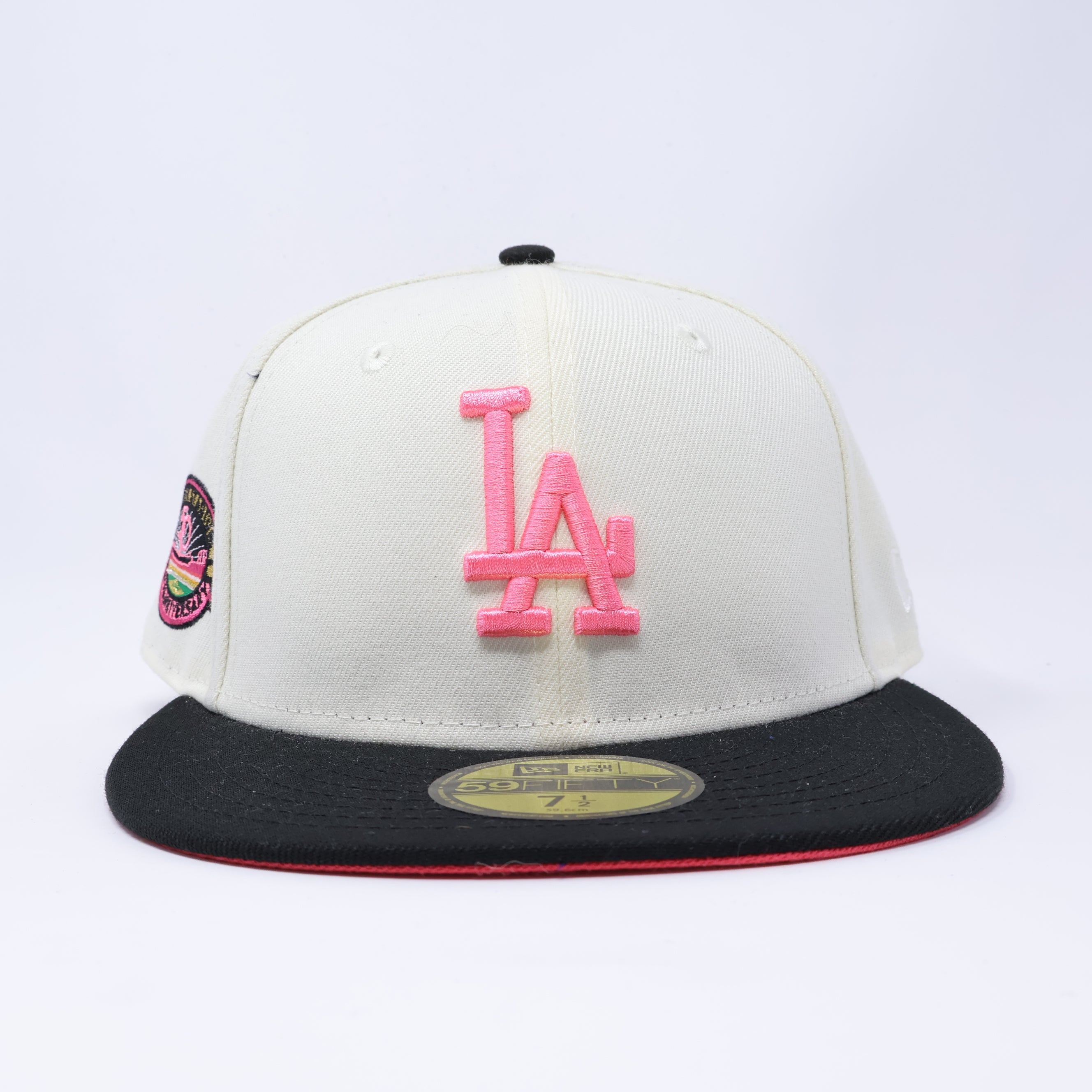 NWT 1/2 Chrome Los Angeles Dodgers 50th Anniversary New Era Fitted Hat Cap