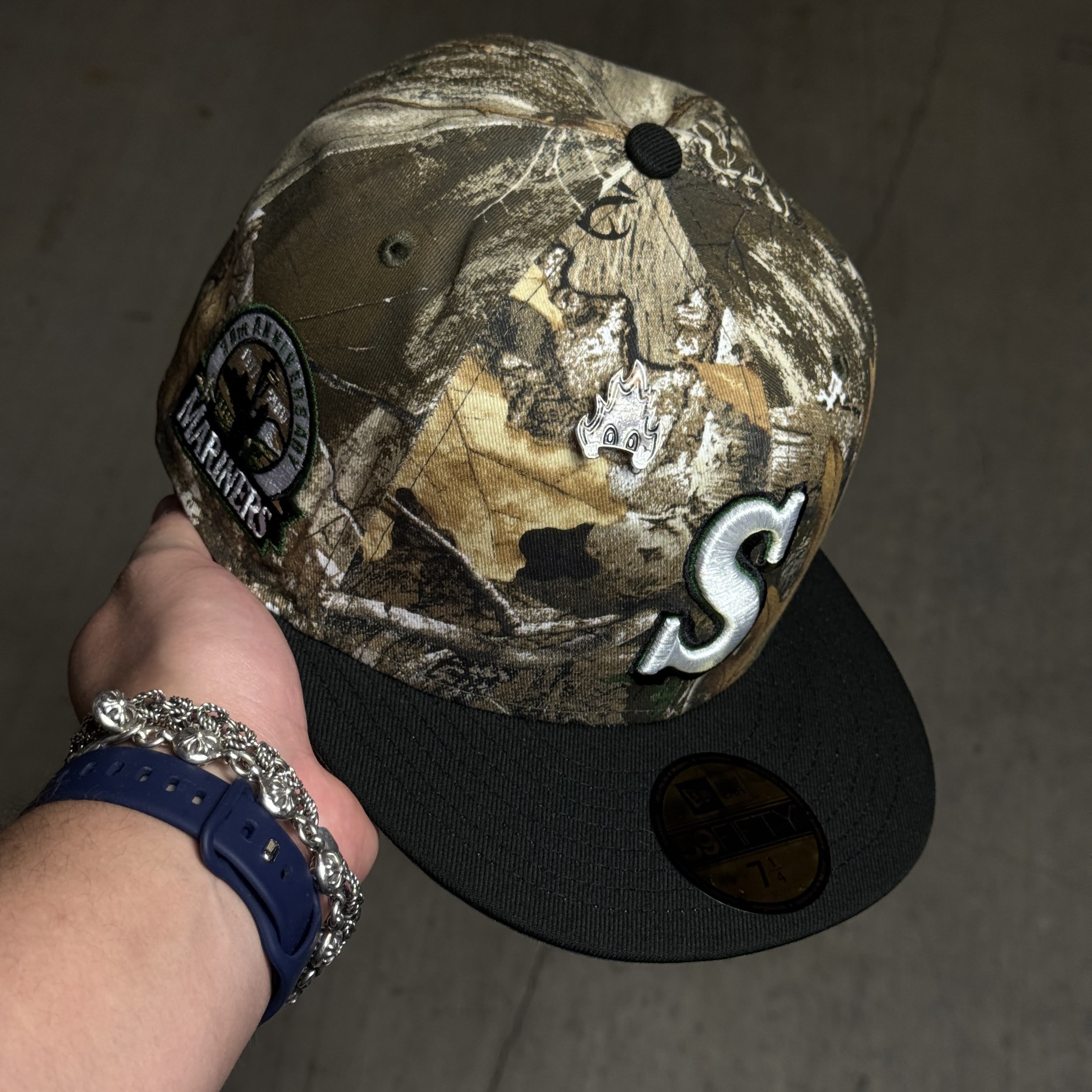 NWT 1/4 Realtree Seattle Mariners 30th Anniversary 59fifty New Era Fitted Hat Cap