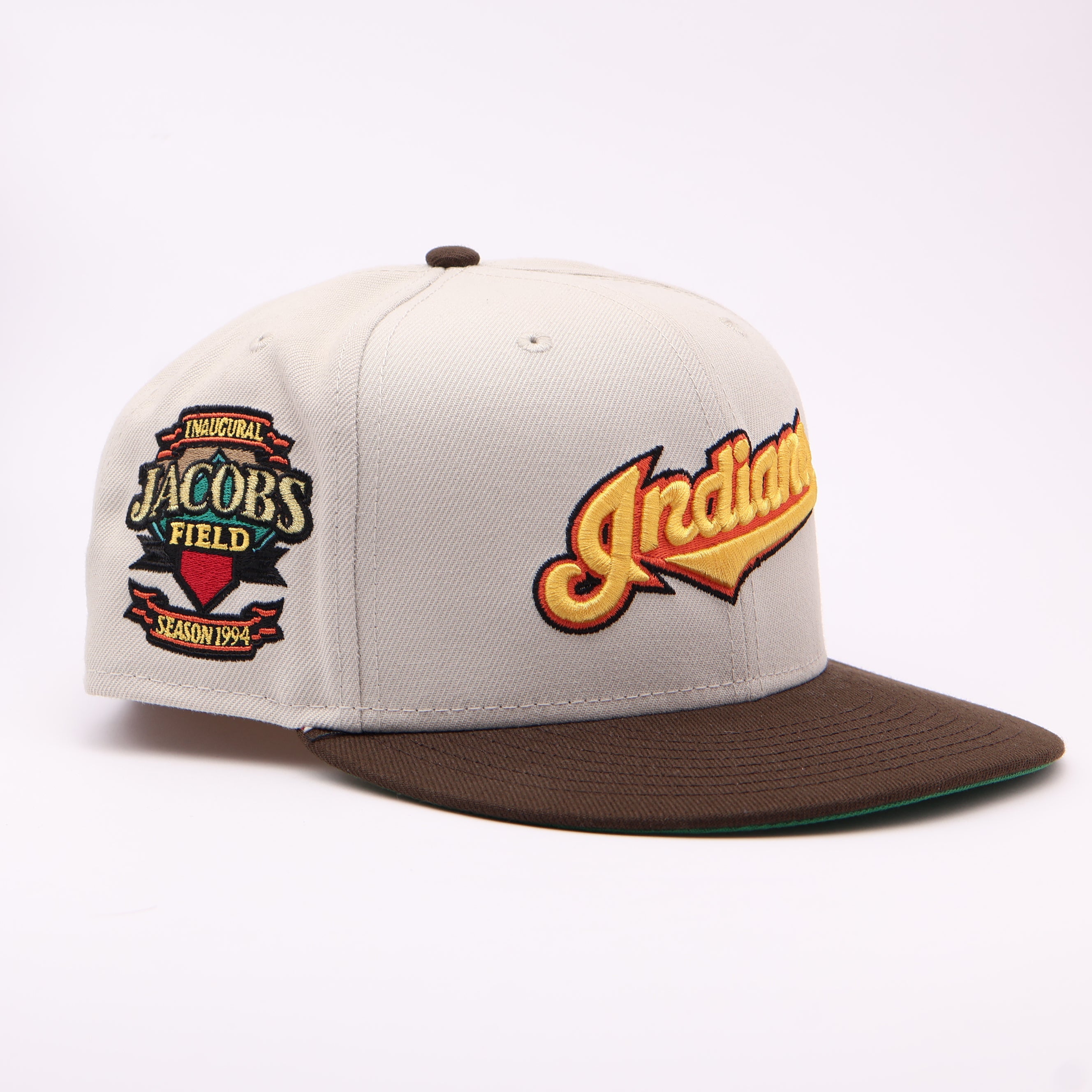 USED 8 Stone Cleveland Indians Jacobs Field 59fifty New Era Fitted Hat Cap