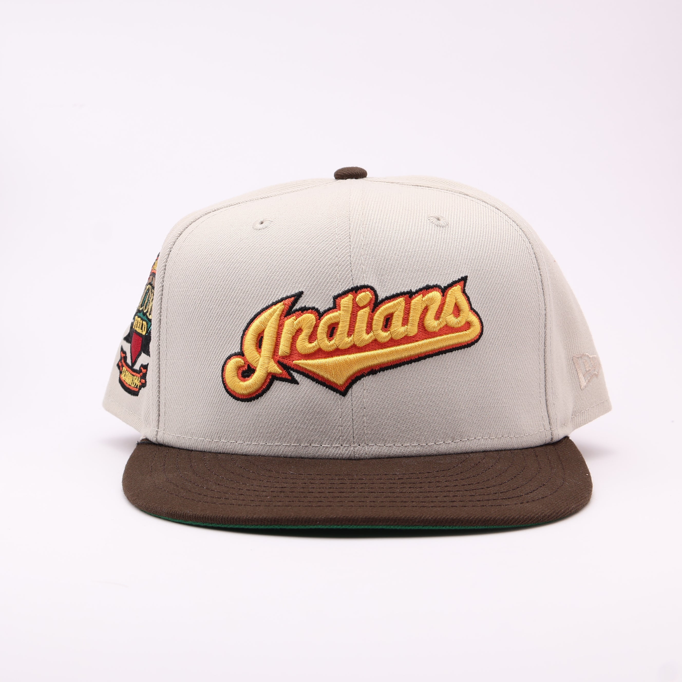 USED 8 Stone Cleveland Indians Jacobs Field 59fifty New Era Fitted Hat Cap