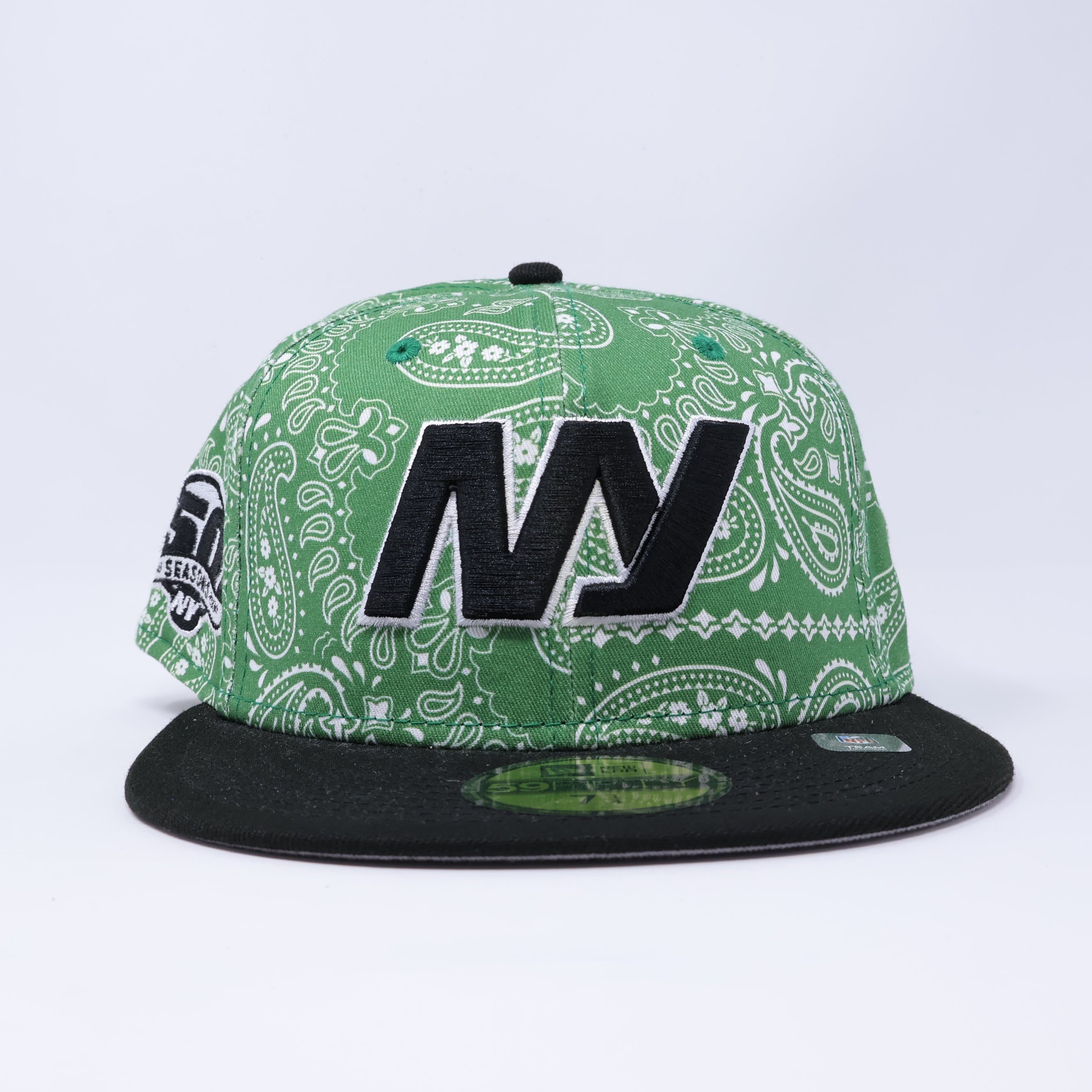NWT 1/4 Green Paisely New York Giants 50 Seasons 59fifty New Era Fitted Hat Cap