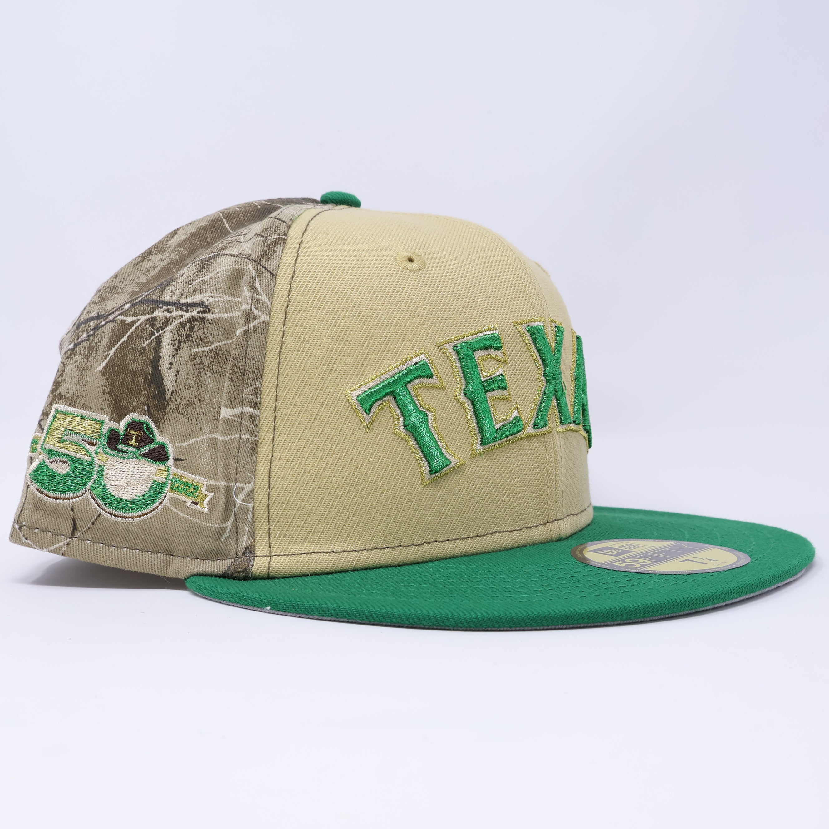 NWT 1/4 Multicolor Dallas Texas Rangers 50th Anniversary 59fifty New Era Fitted Hat Cap