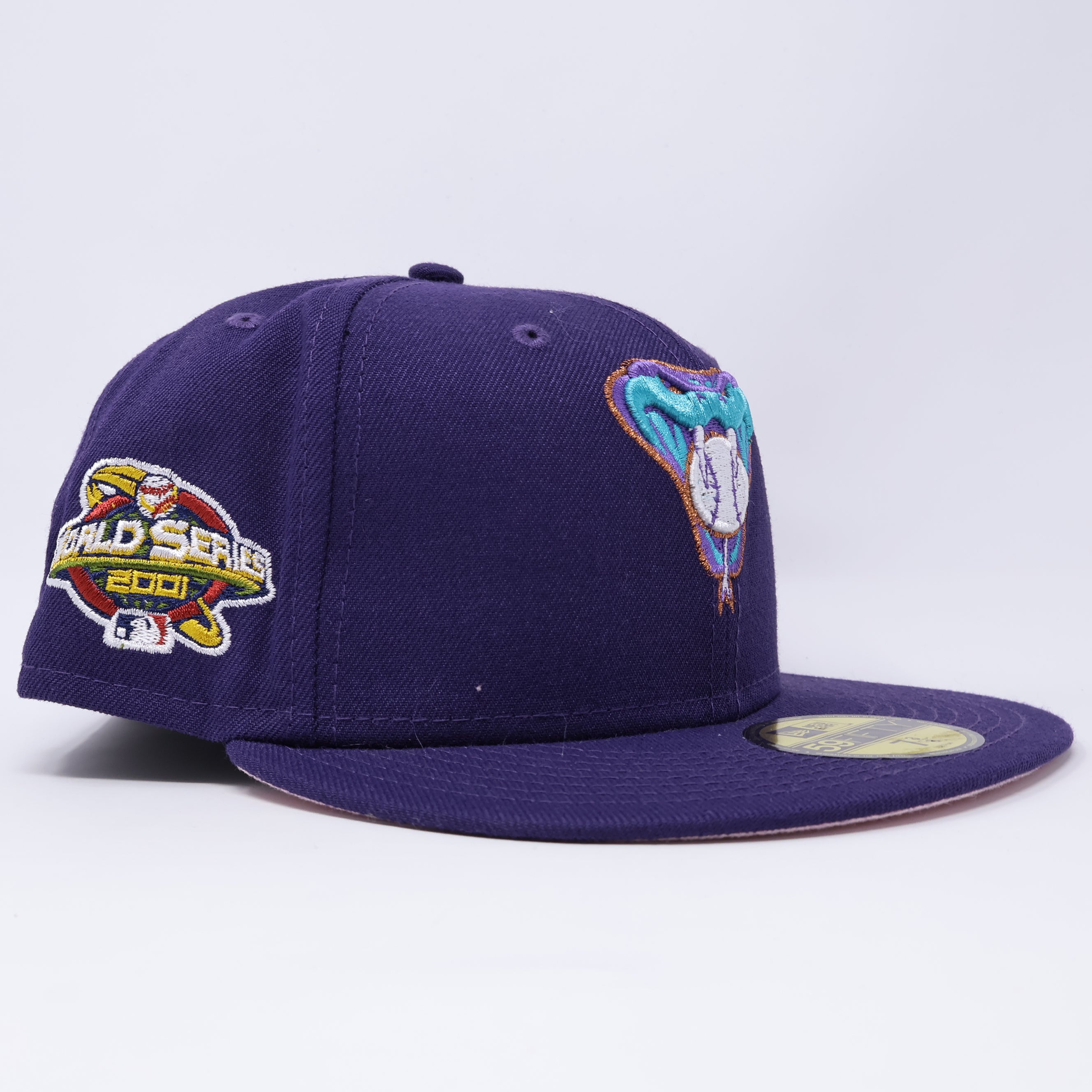 NWT 3/8 Purple Arizona Diamondbacks 2001 World Series 59fifty New Era Fitted Hat Cap