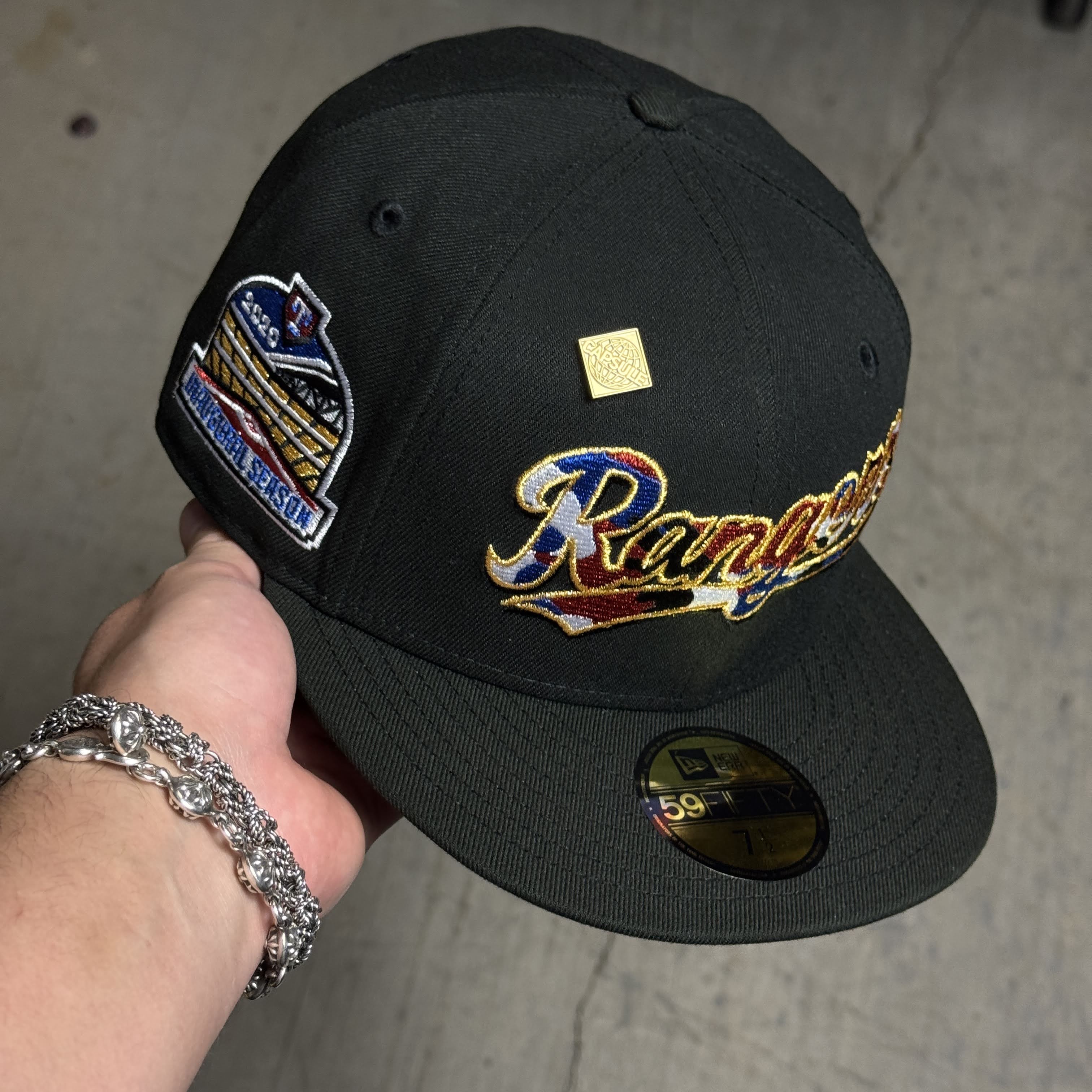 NWT 1/2 Black Dallas Texas Rangers 2020 Inaugural Season 59fifty New Era Fitted Hat Cap