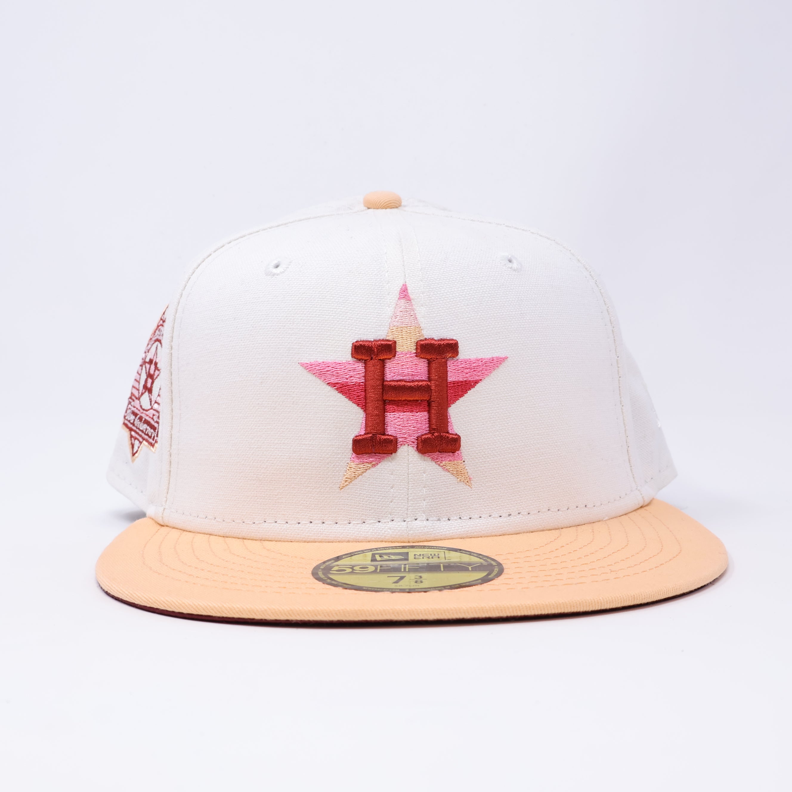 NWT 3/8 White Houston Astros Silver Anniversary 59fifty New Era Fitted Hat Cap