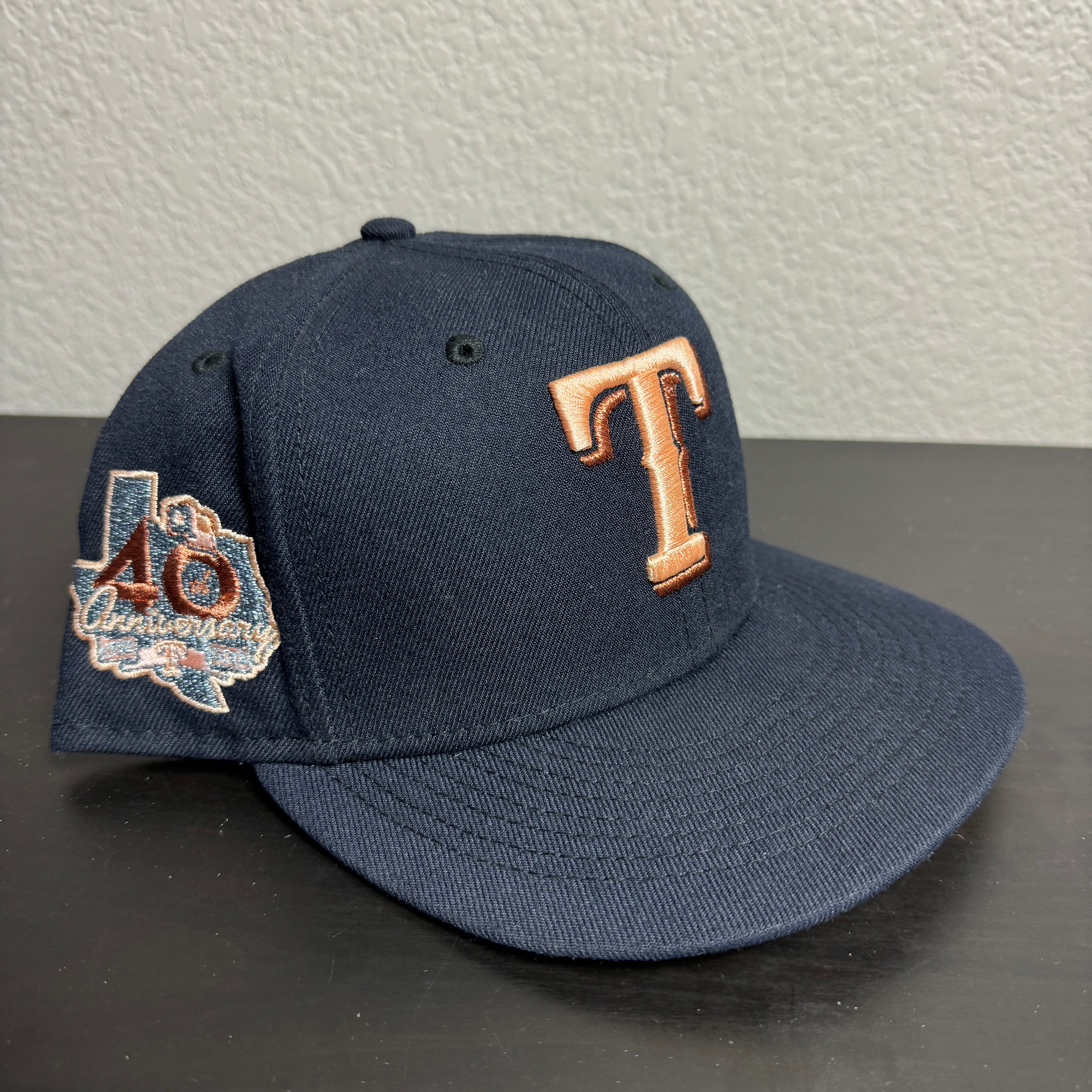 AT&T 5/8 Texas Rangers Navy Copper T 40th Szn