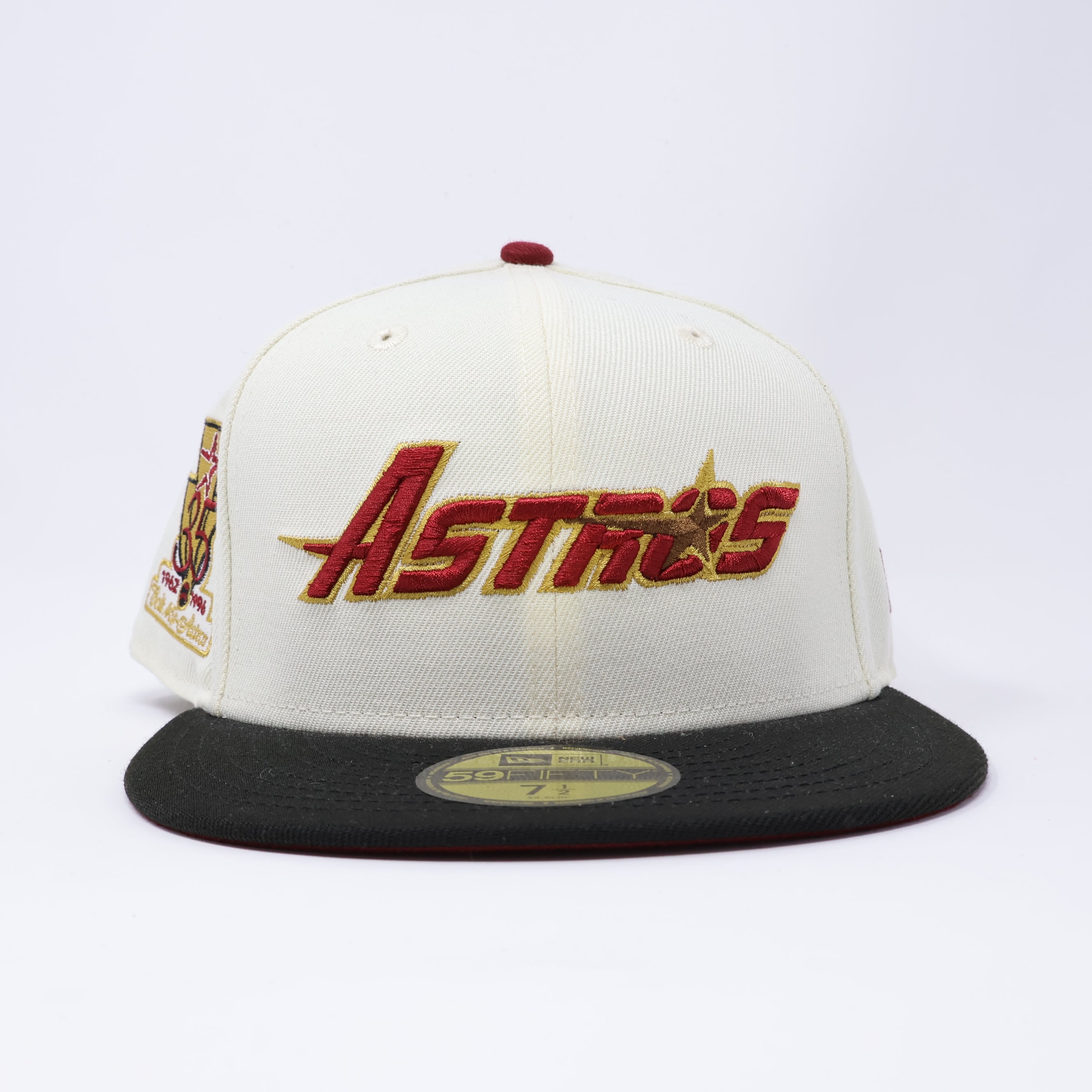NEW 1/2 Chrome Houston Astros 35th Anniversary Colt 45 New Era Fitted Hat Cap