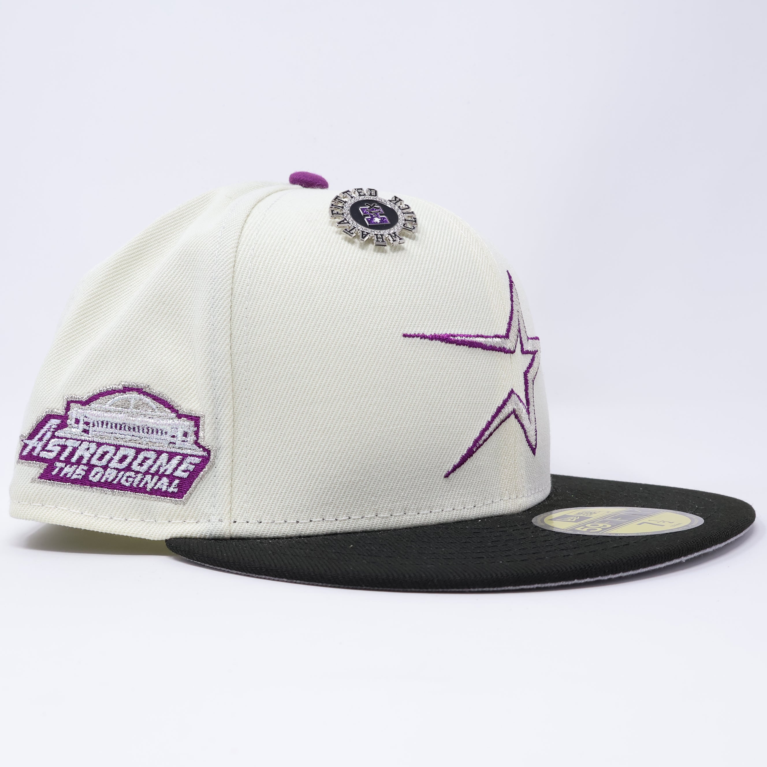 NWT 1/2 Chrome Houston Astros The Astrodome 59fifty New Era Fitted Hat Cap