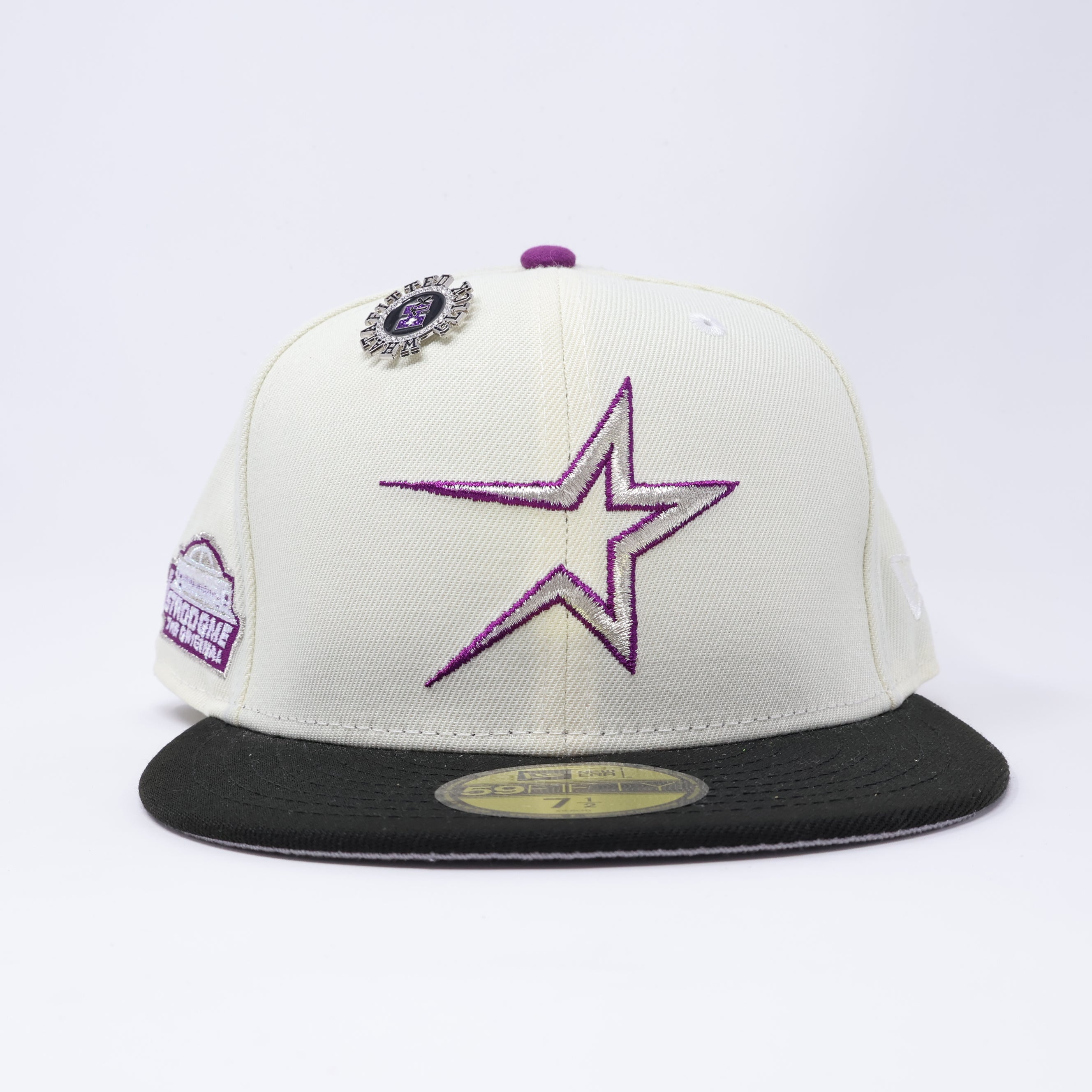 NWT 1/2 Chrome Houston Astros The Astrodome 59fifty New Era Fitted Hat Cap