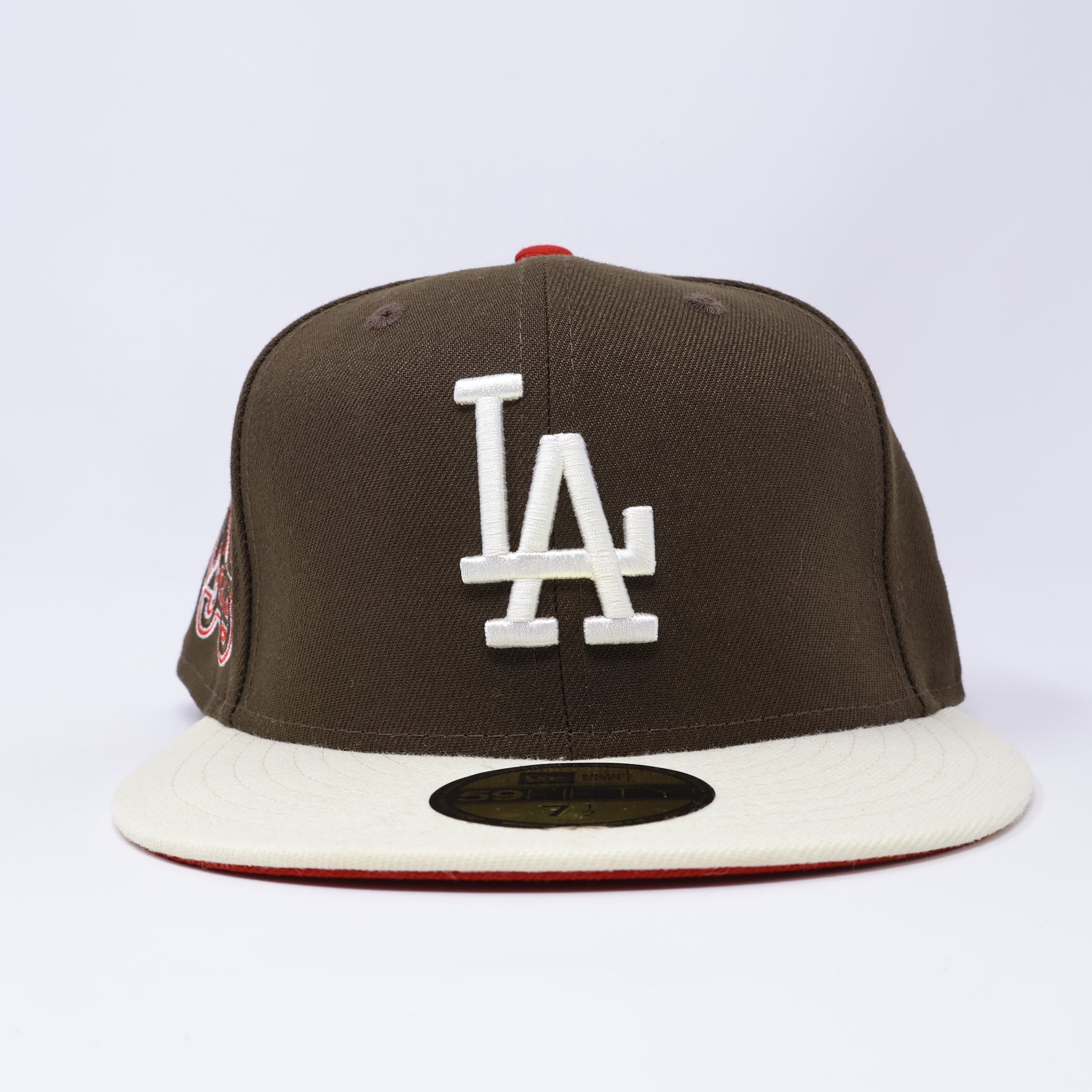 NWT 1/2 Brown Los Angeles Dodgers 75th World Series 59fifty New Era Fitted Hat Cap