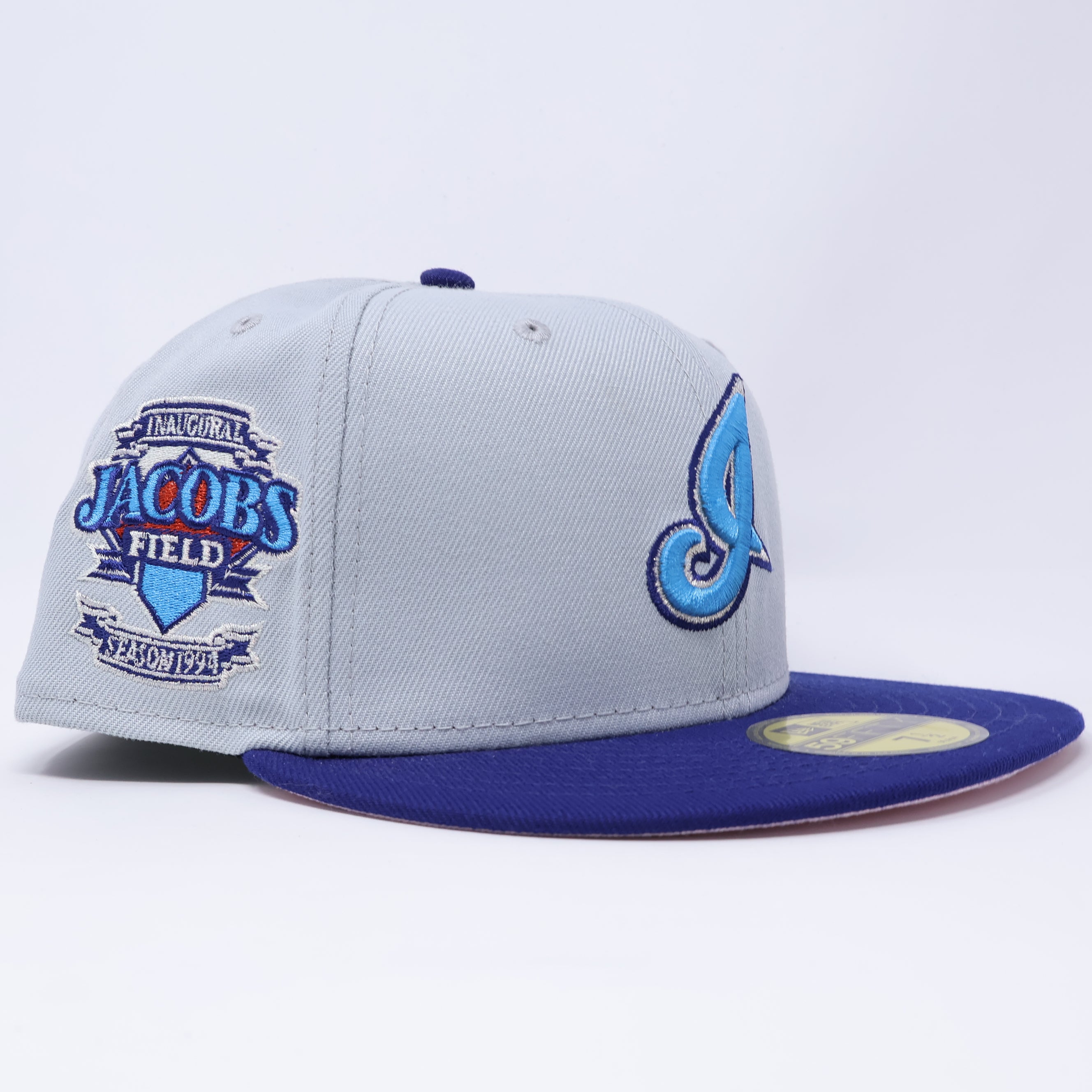 NWT 1/2 Blue Cleveland Indians Jacobs Field 59fifty New Era Fitted Hat Cap