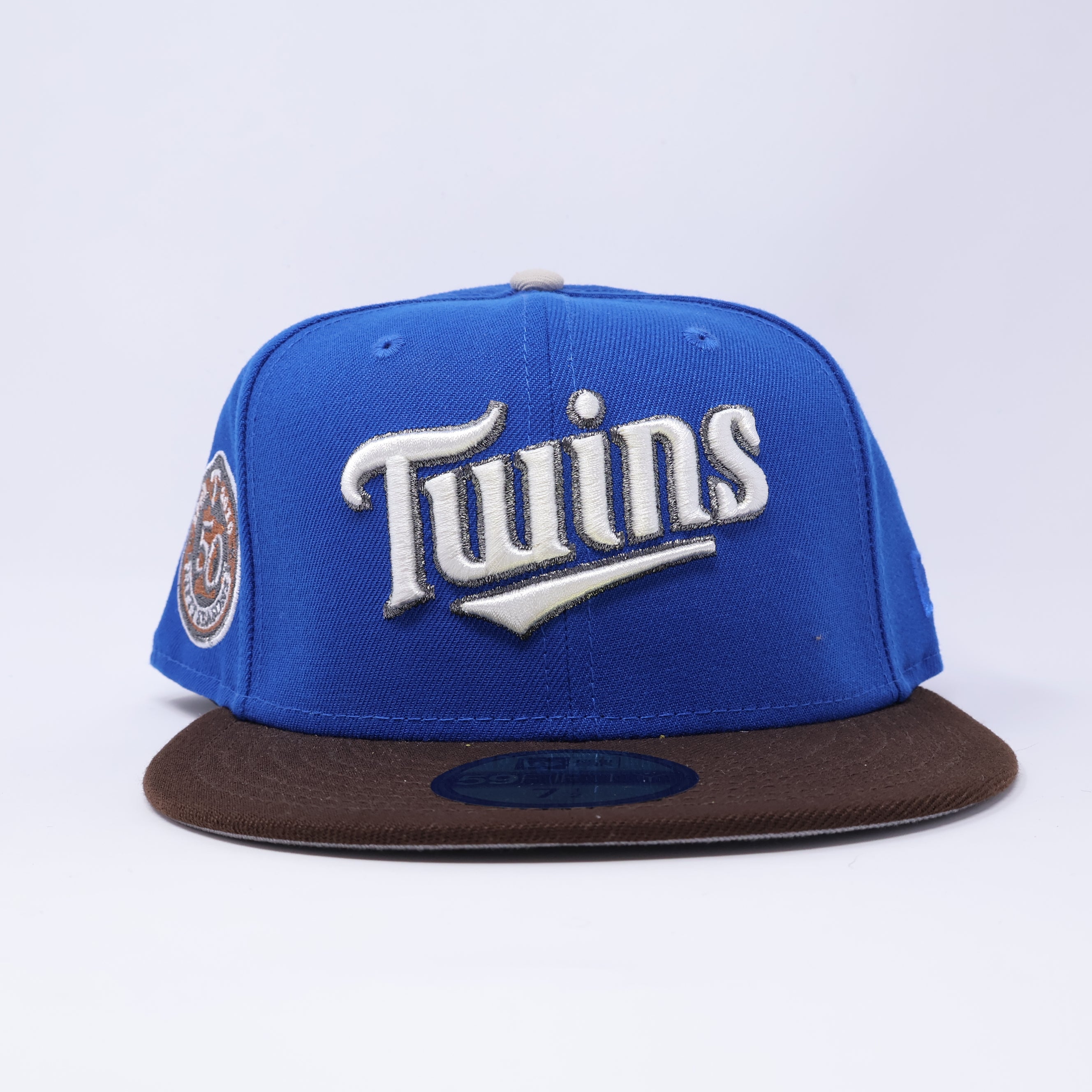 NWT 1/2 Blue Minnesota Twins 50 Seasons 59fifty New Era Fitted Hat Cap
