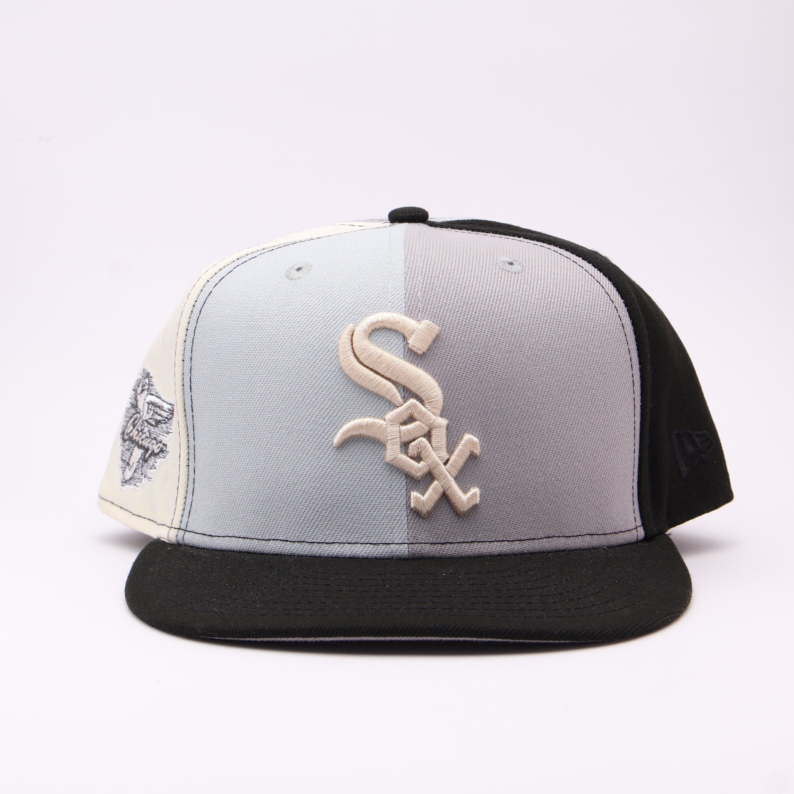 USED 8 Multicolor Chicago White Sox Socks Logo 59fifty New Era Fitted Hat Cap