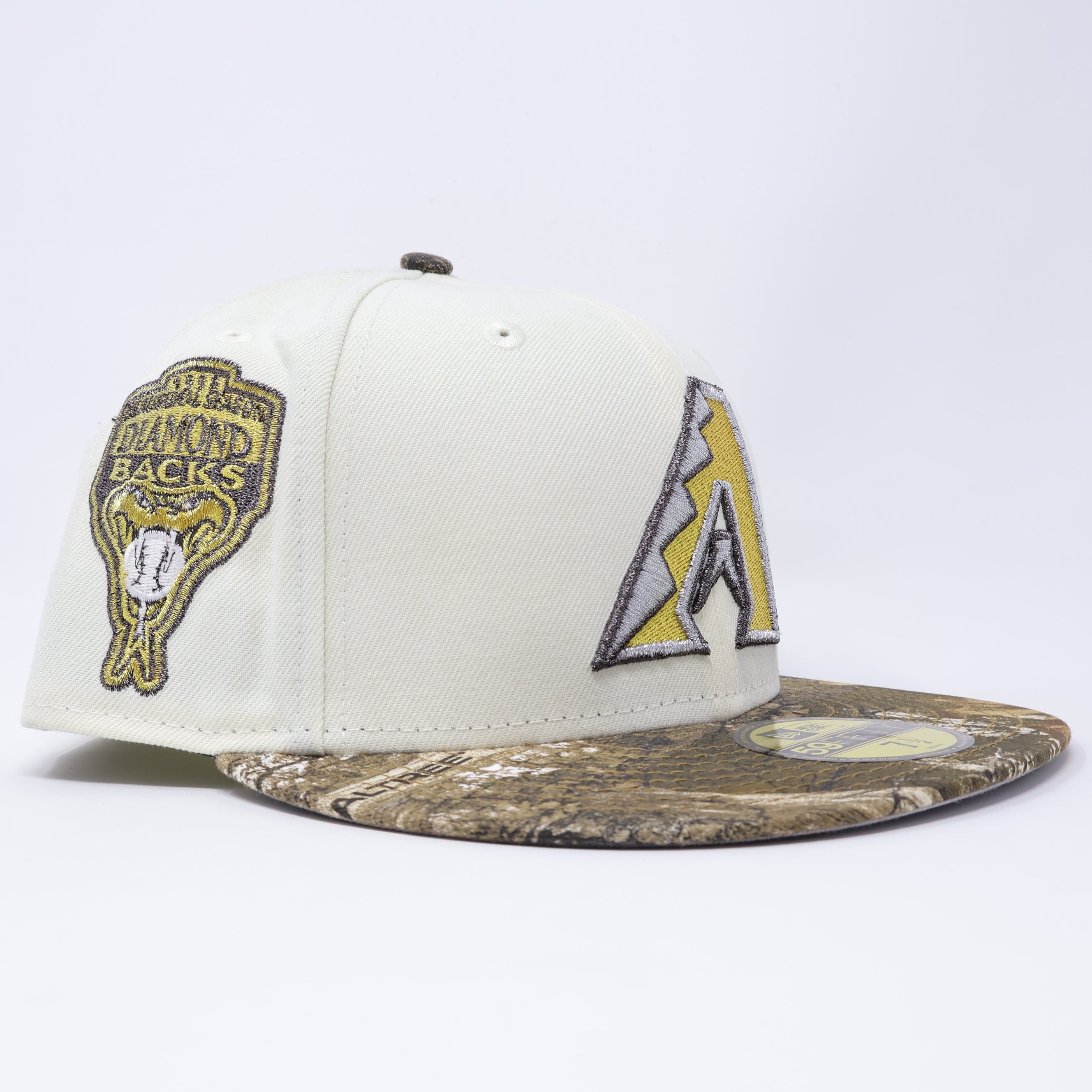 NWT 1/2 Chrome Arizona Diamondbacks 1998 Inaugural  59fifty New Era Fitted Hat Cap