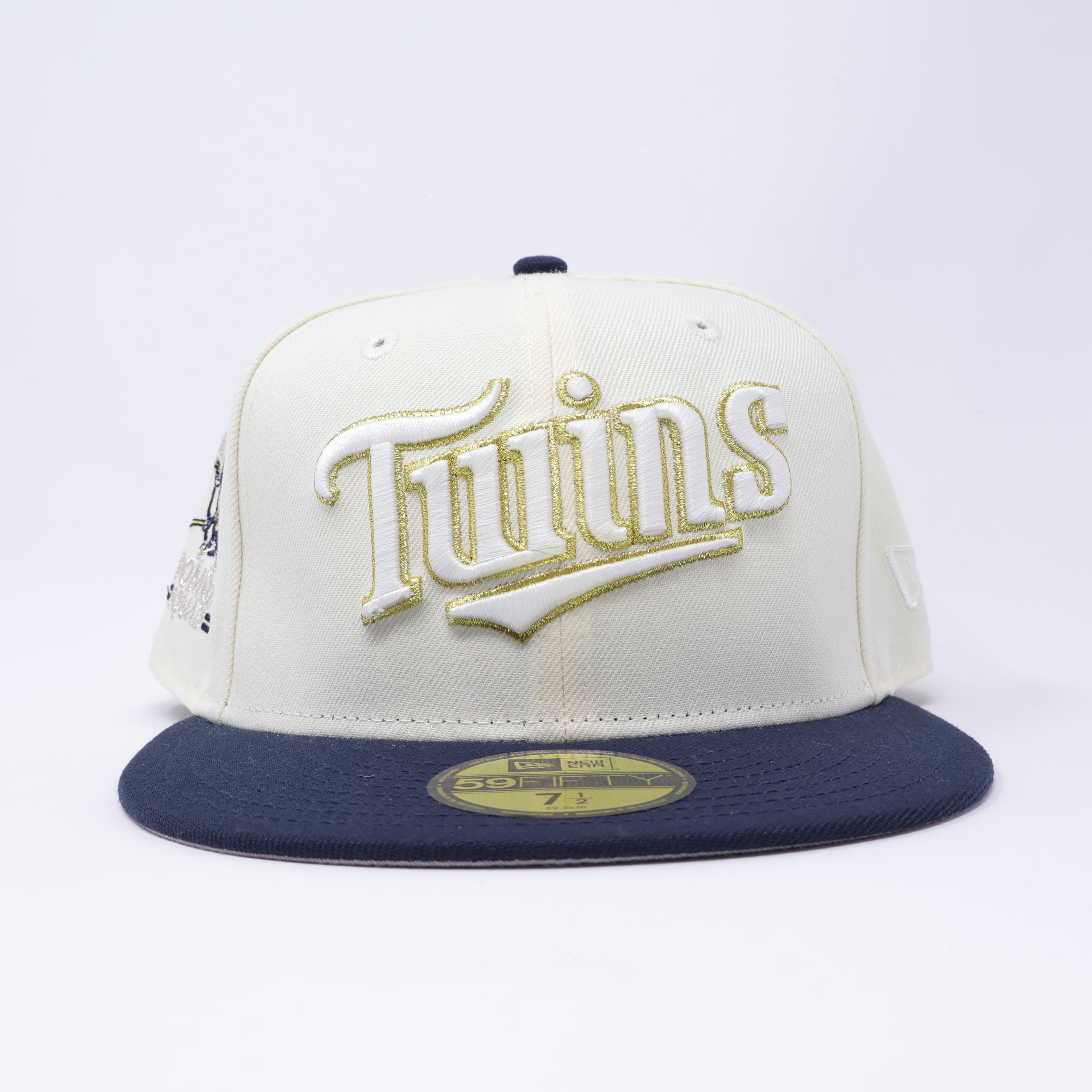 NWT 1/2 Chrome Minnesota Twins Bomba Squad 59fifty New Era Fitted Hat Cap