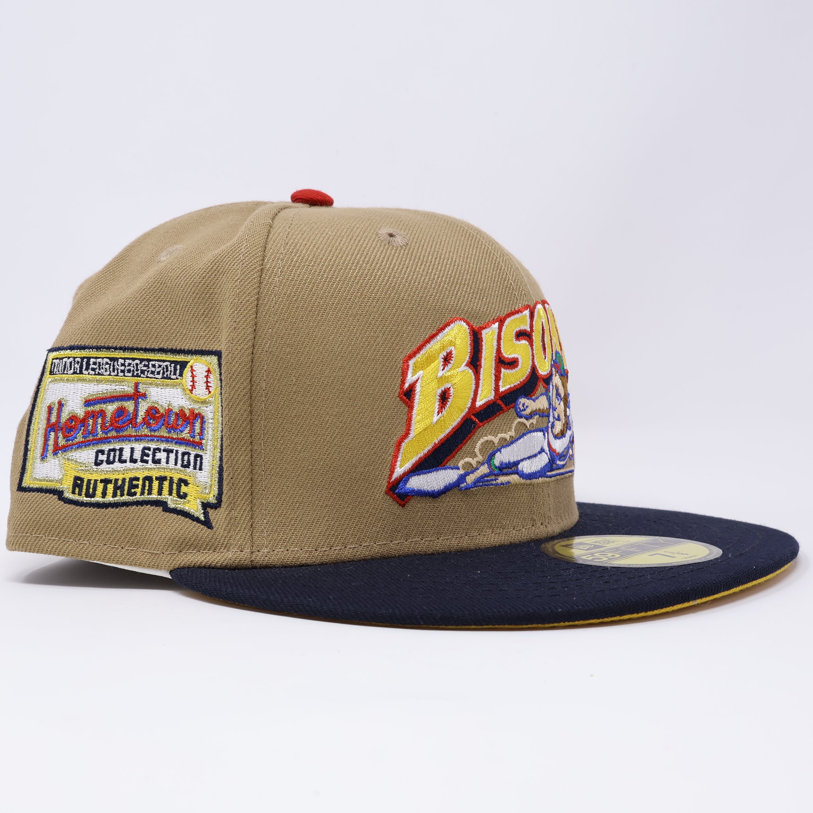 NEW 1/8 Khaki Buffalo Bisons Hometown Collection 59fifty New Era Fitted Hat Cap