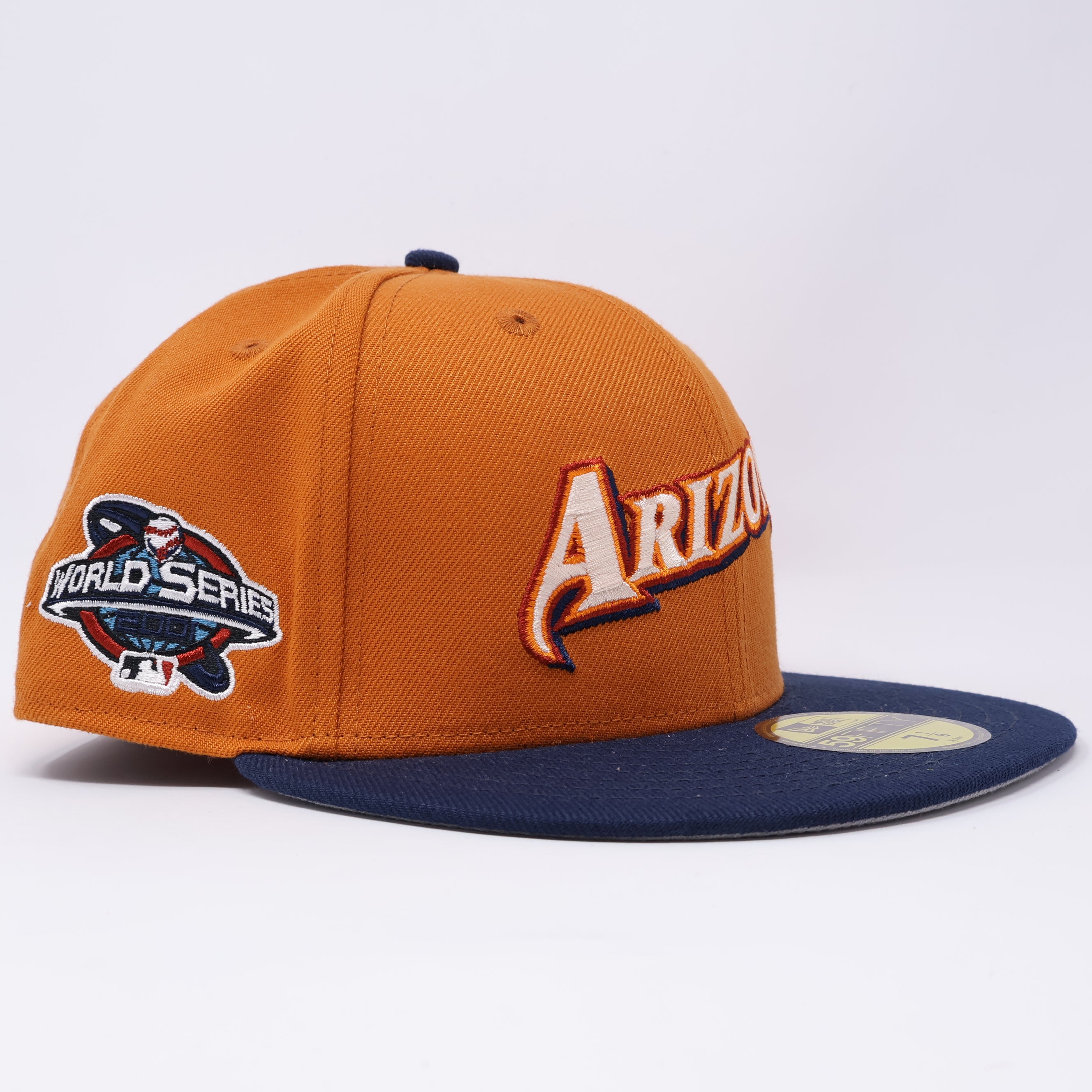 NWT 1/8 Orange Arizona Diamondbacks 2001 World Series 59fifty New Era Fitted Hat Cap