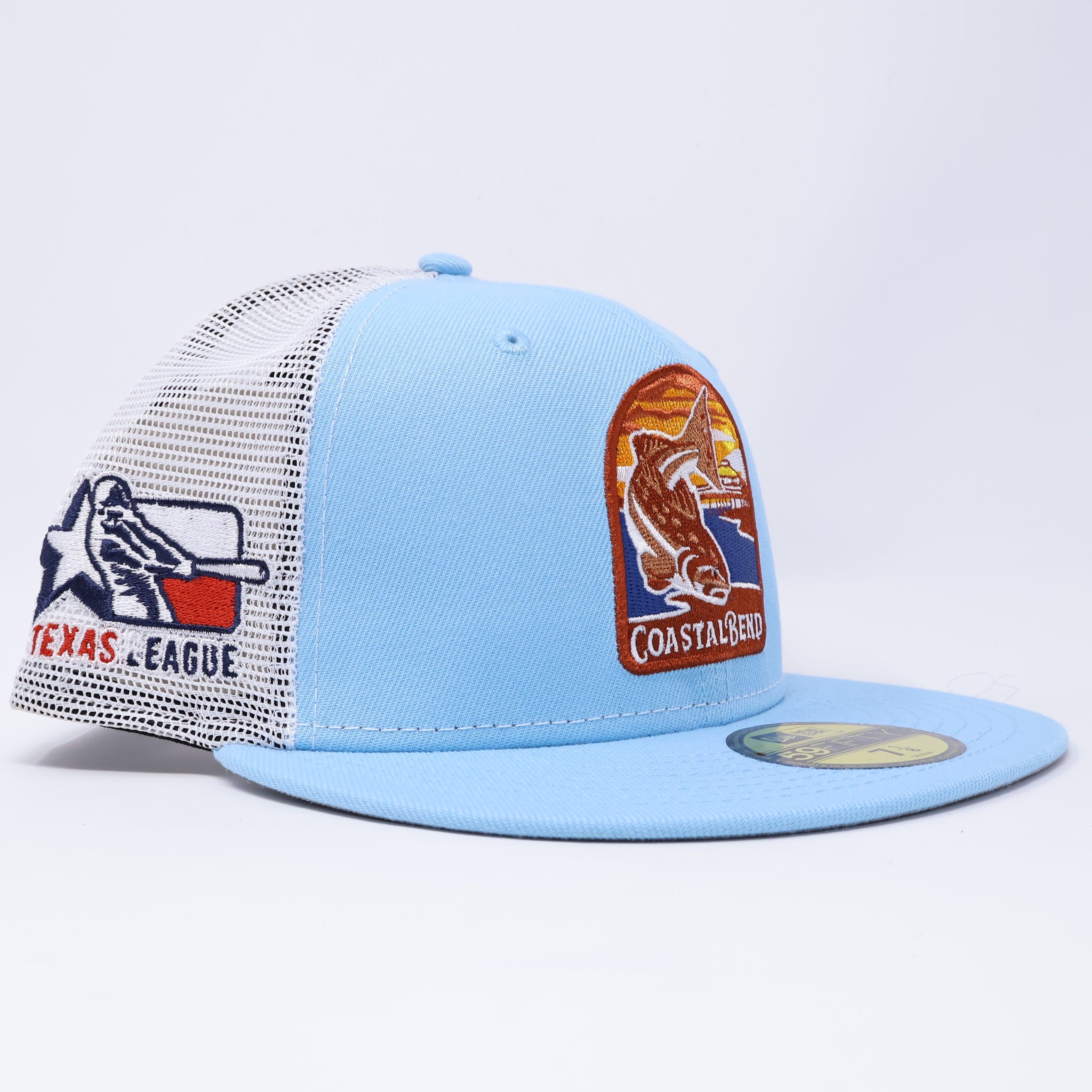 NWT 1/8 Blue Coastal Blend Texas Minor League 59fifty New Era Fitted Hat Cap