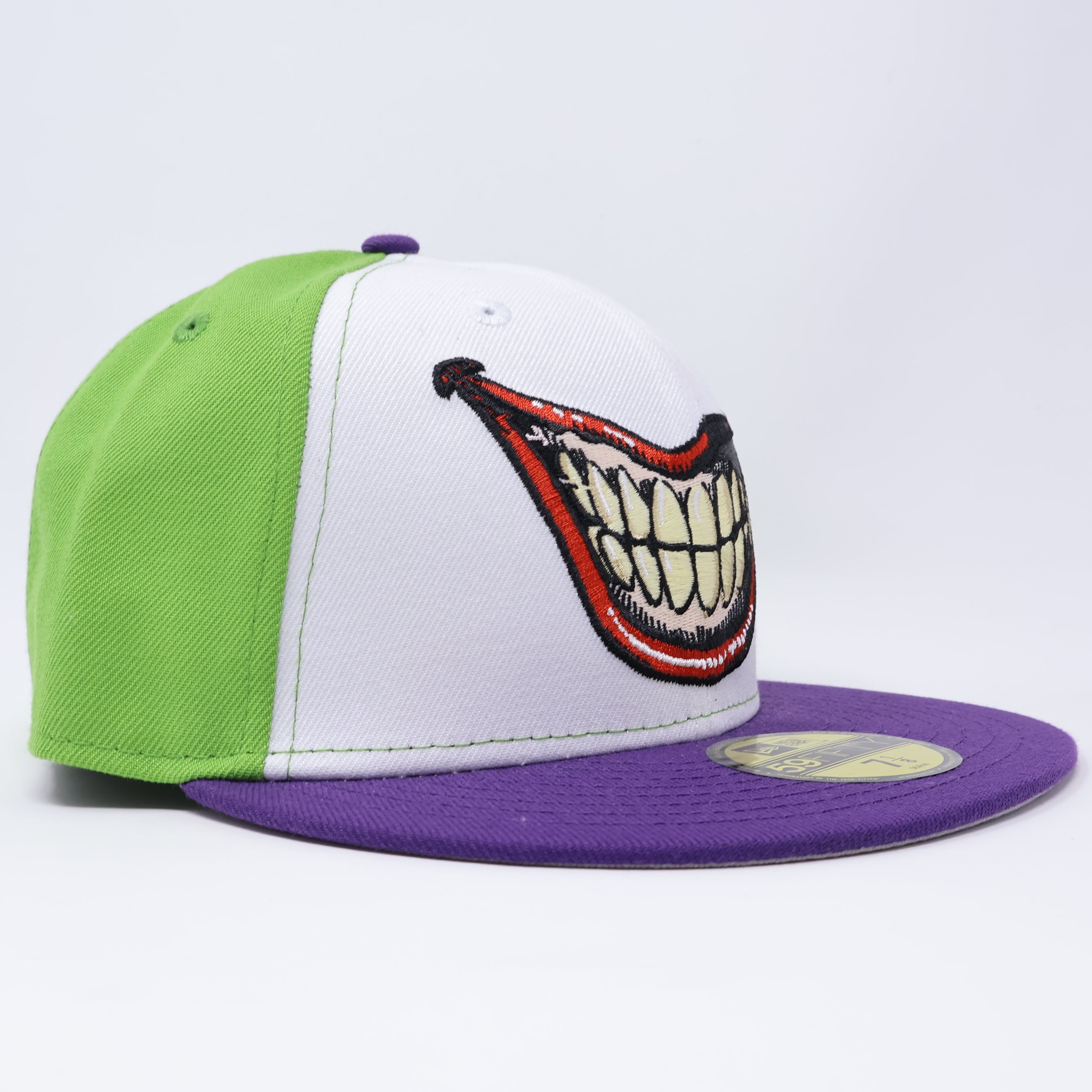 NWT 7 1/8 TV DC Comics Joker Batman Smile Field 59fifty New Era Fitted Hat Cap