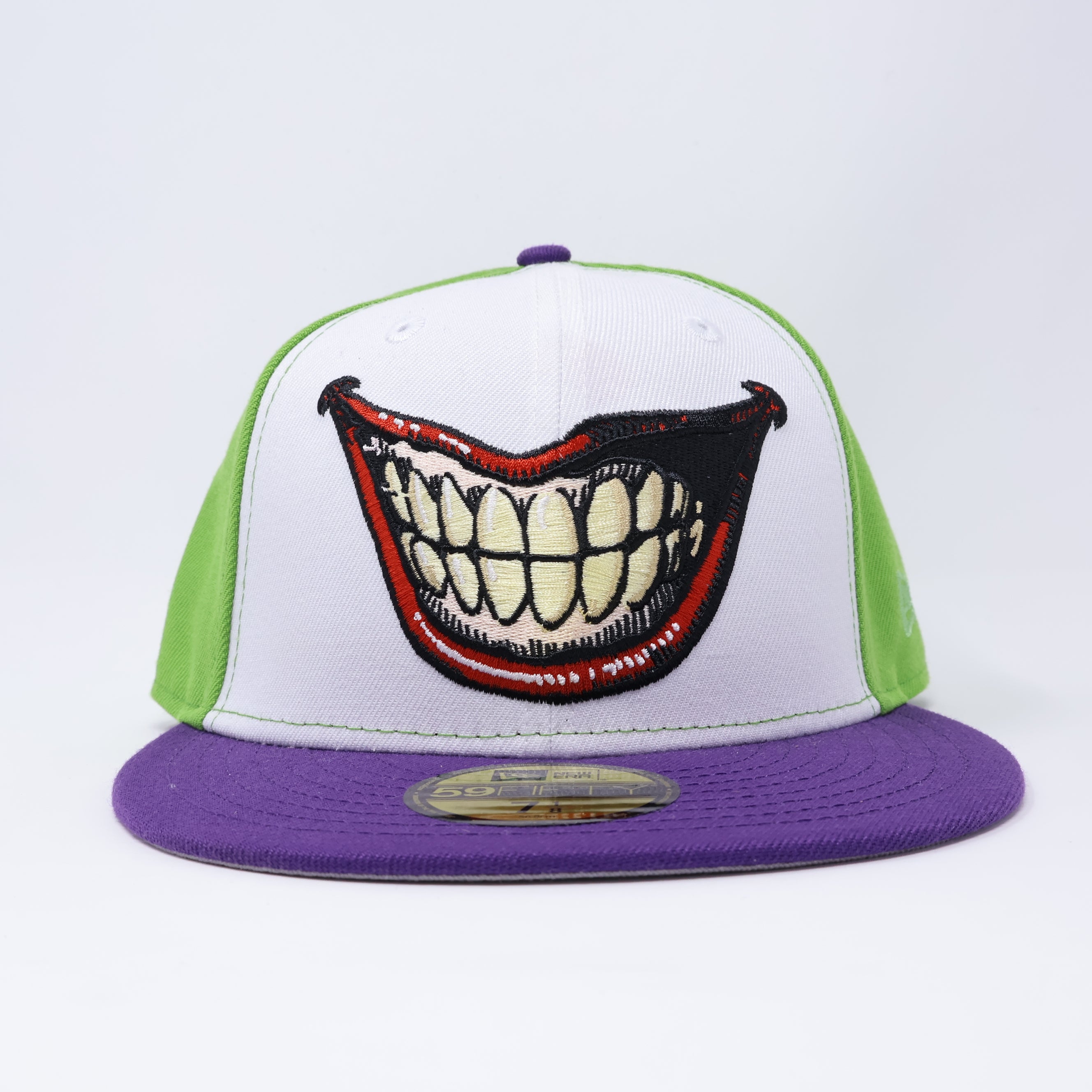 NWT 7 1/8 TV DC Comics Joker Batman Smile Field 59fifty New Era Fitted Hat Cap
