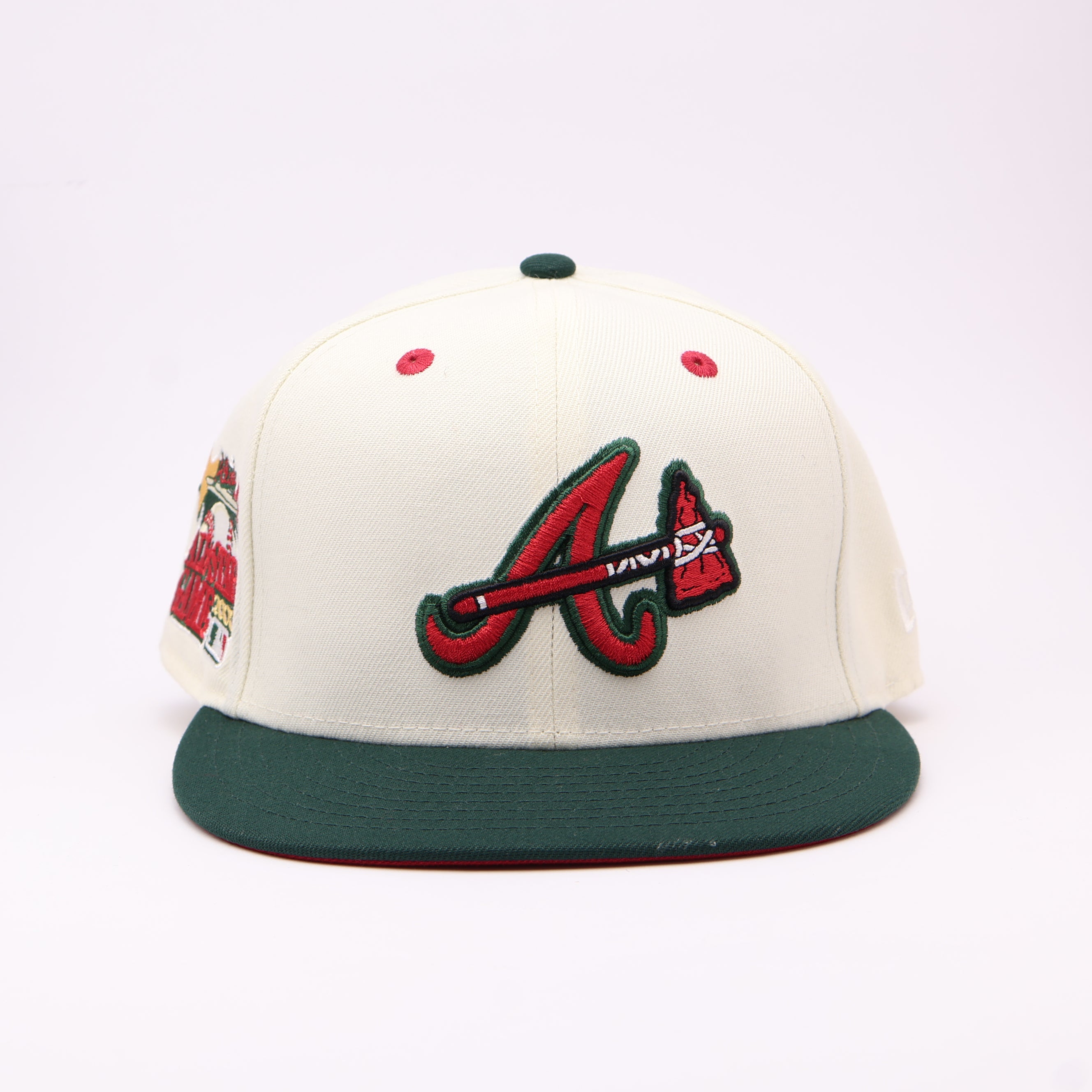 USED 1/2 Chrome Atlanta Braves 2000 All Star Game 59fifty New Era Fitted Hat Cap