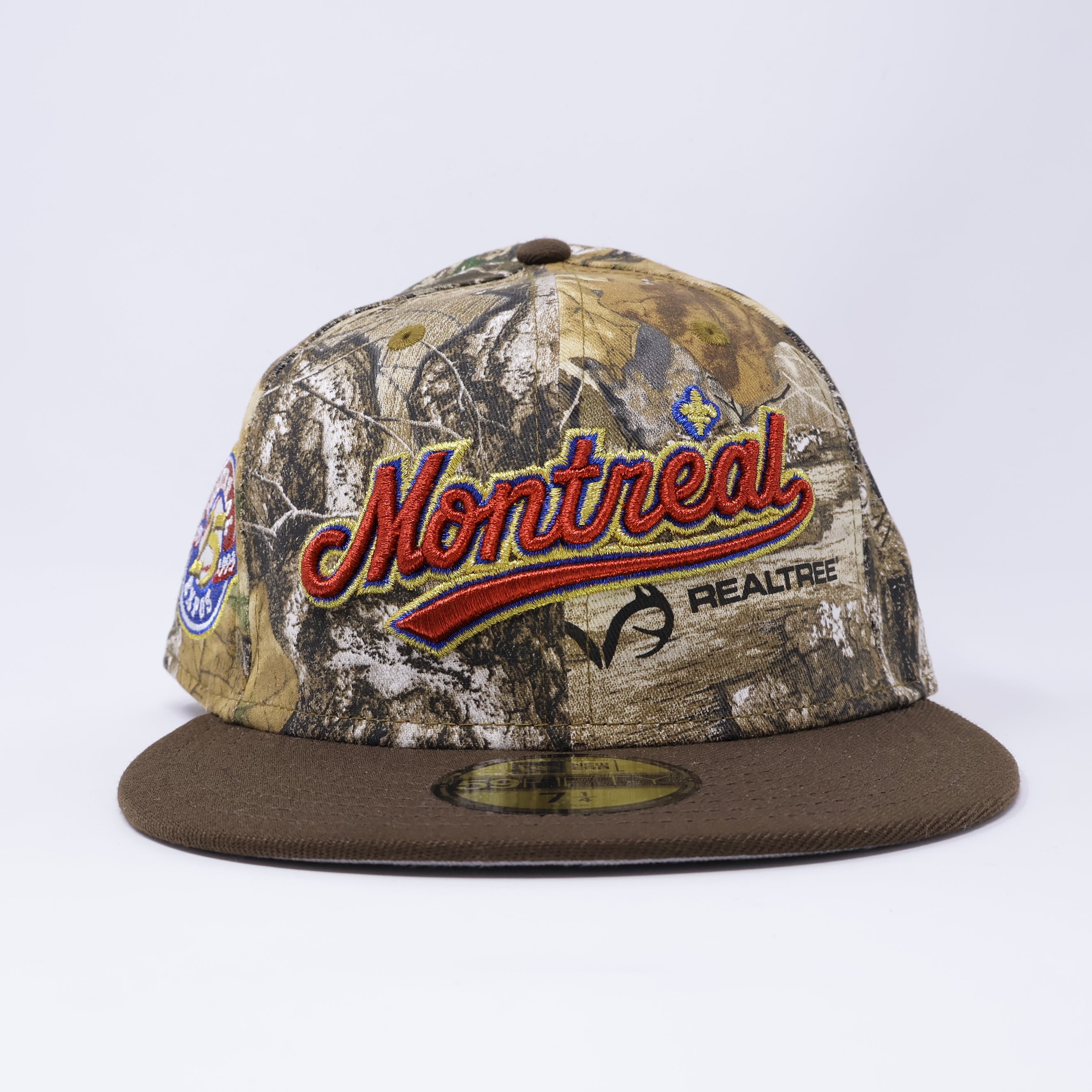 NWT 1/4 Realtree Montreal Expos 25th Anniversary 59fifty New Era Fitted Hat Cap