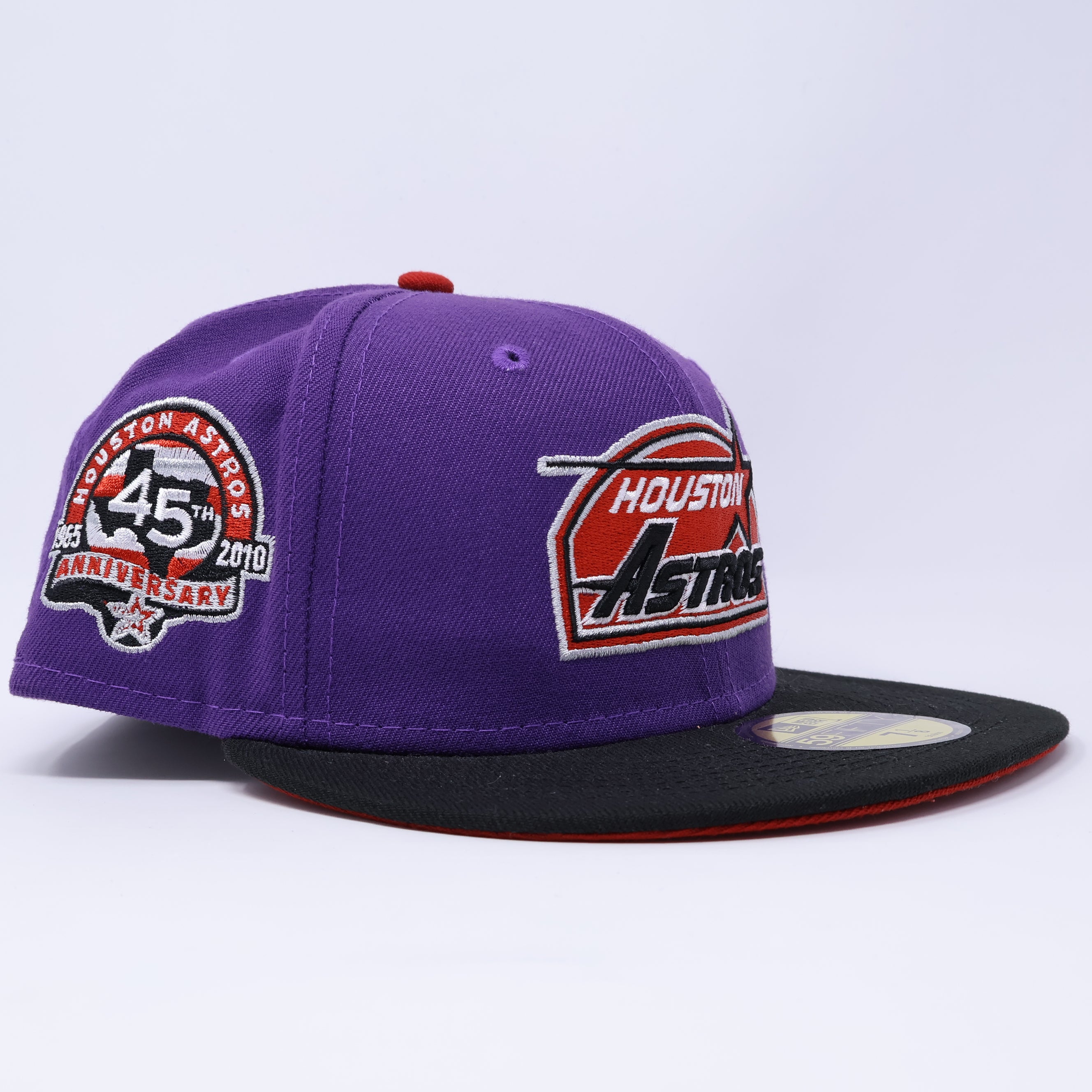 NEW 1/8 Purple Houston Astros 45th Anniversary 59fifty New Era Fitted Hat Cap