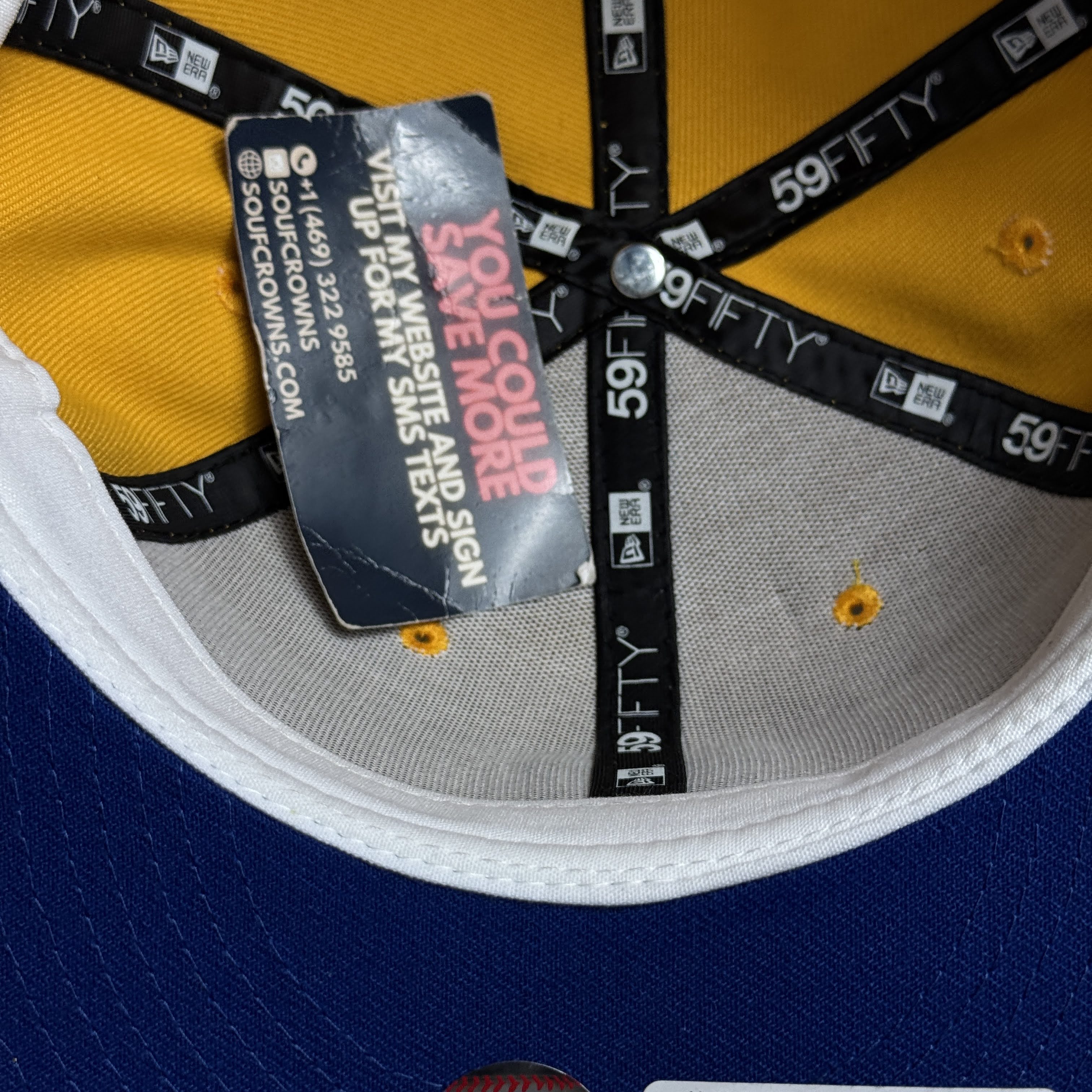 NWT 3/8 Yellow Los Angeles Angels 1989 All Star Game 59fifty New Era Fitted Hat Cap